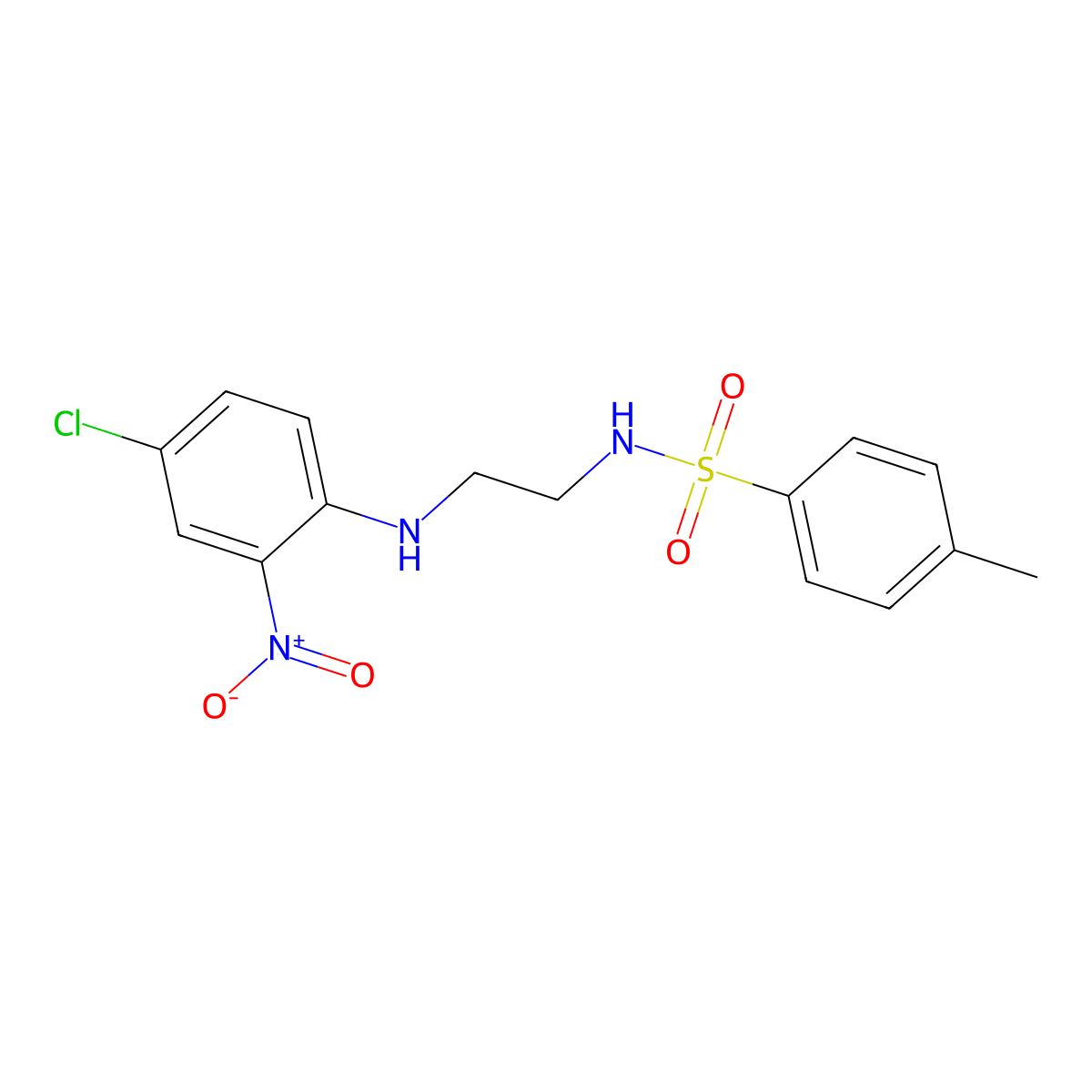 N-{2-[(4-chloro-2-nitrophenyl)amino]ethyl}-4-methylbenzenesulfonamide molecular structure, CAS 6189-98-6