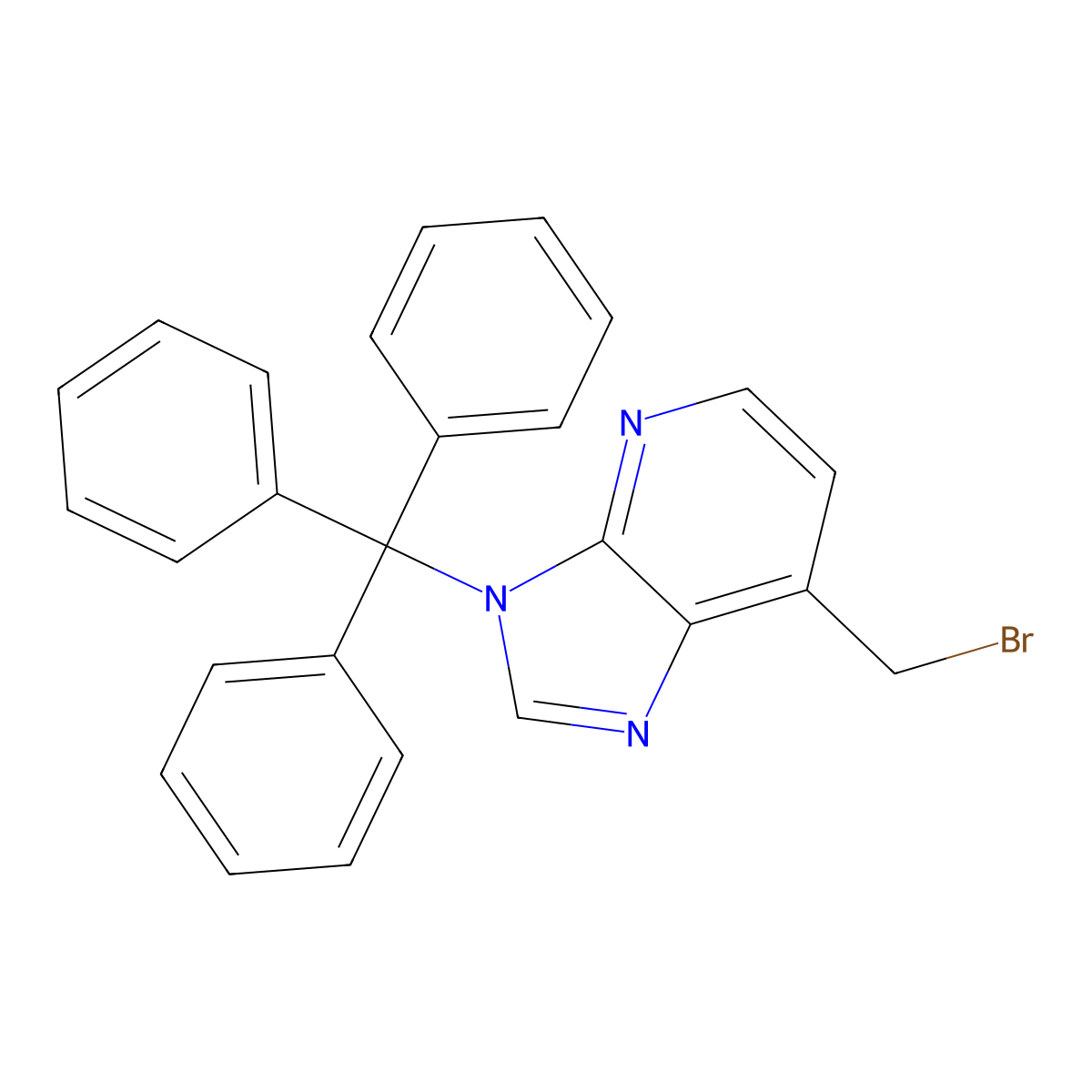7-(Bromomethyl)-3-trityl-3H-imidazo[4,5-b]pyridine molecular structure, CAS 618900-48-4