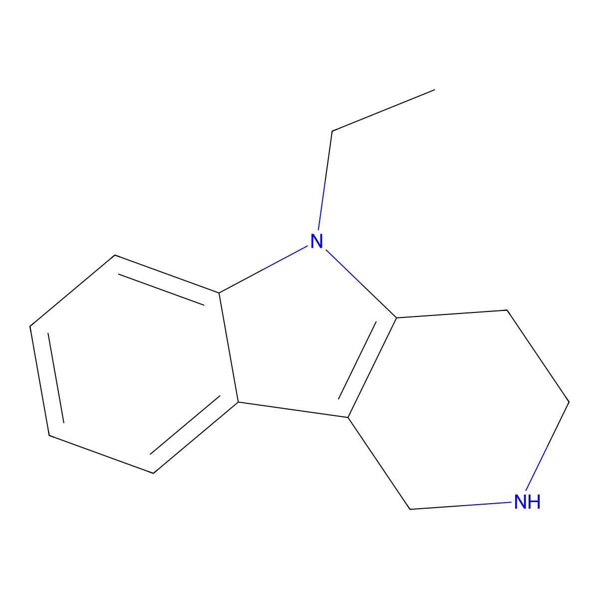 5-ethyl-2,3,4,5-tetrahydro-1H-pyrido[4,3-b]indole molecular structure, CAS 618910-03-5