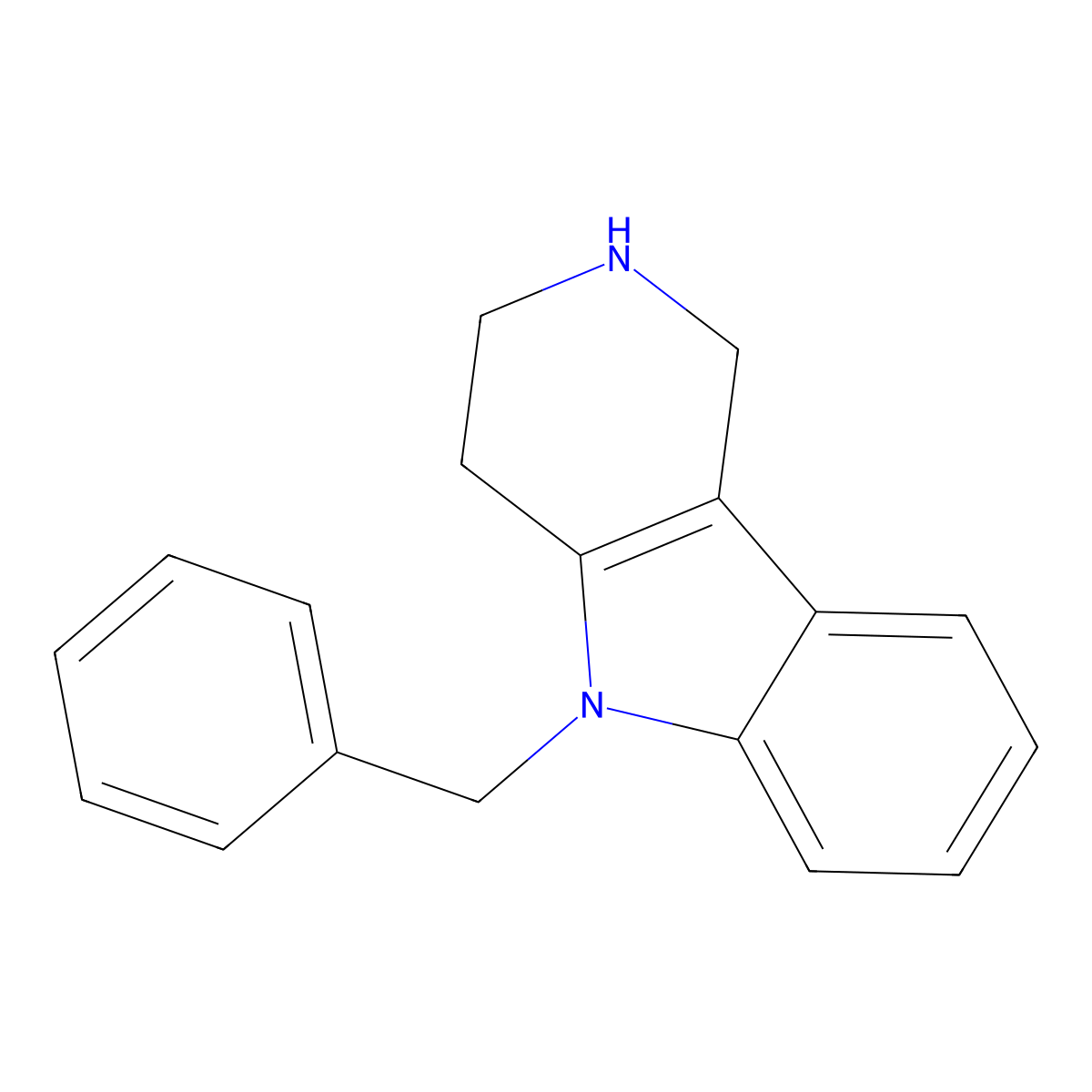 5-benzyl-2,3,4,5-tetrahydro-1H-pyrido[4,3-b]indole molecular structure, CAS 618910-05-7