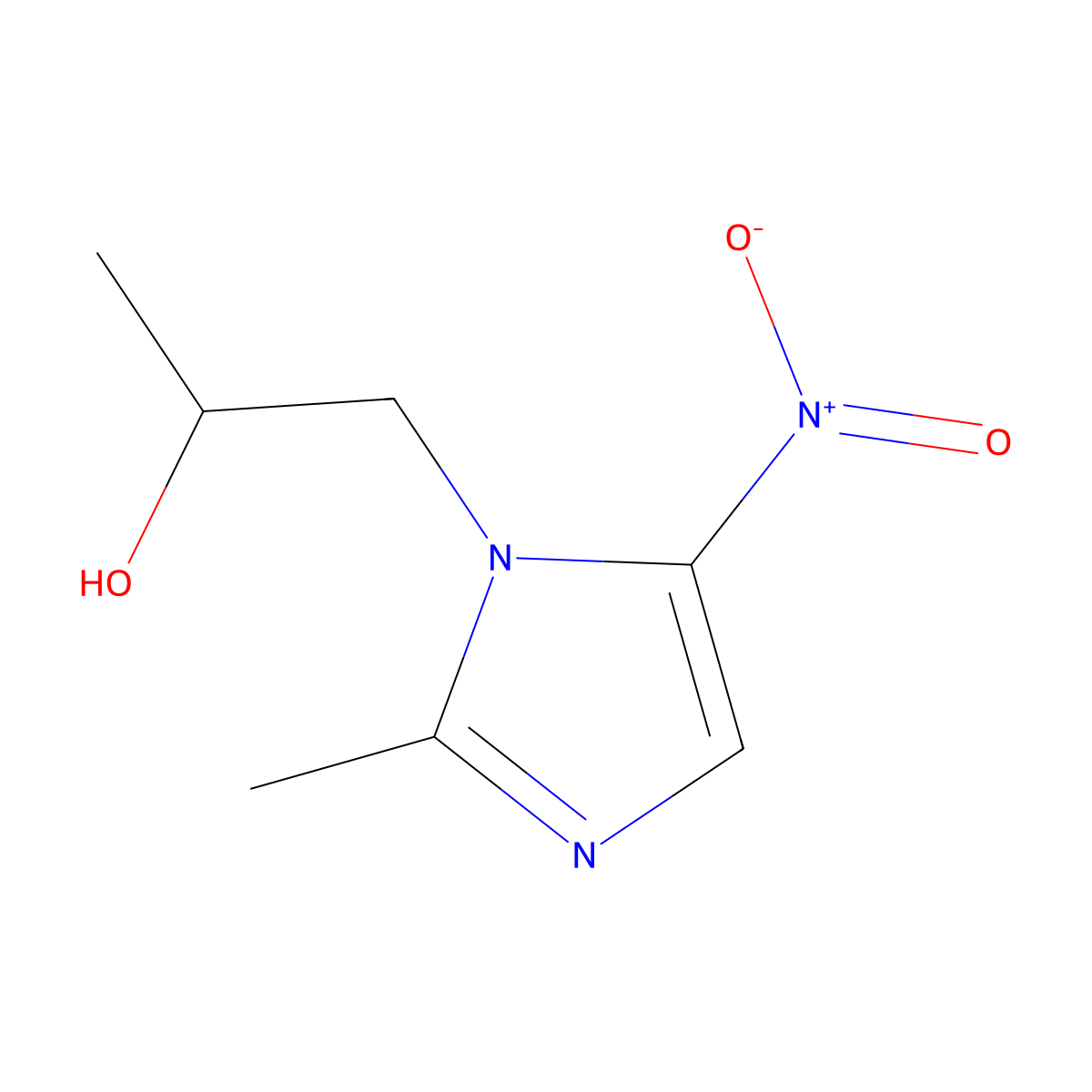 Secnidazole, (S)- molecular structure, CAS 618911-59-4