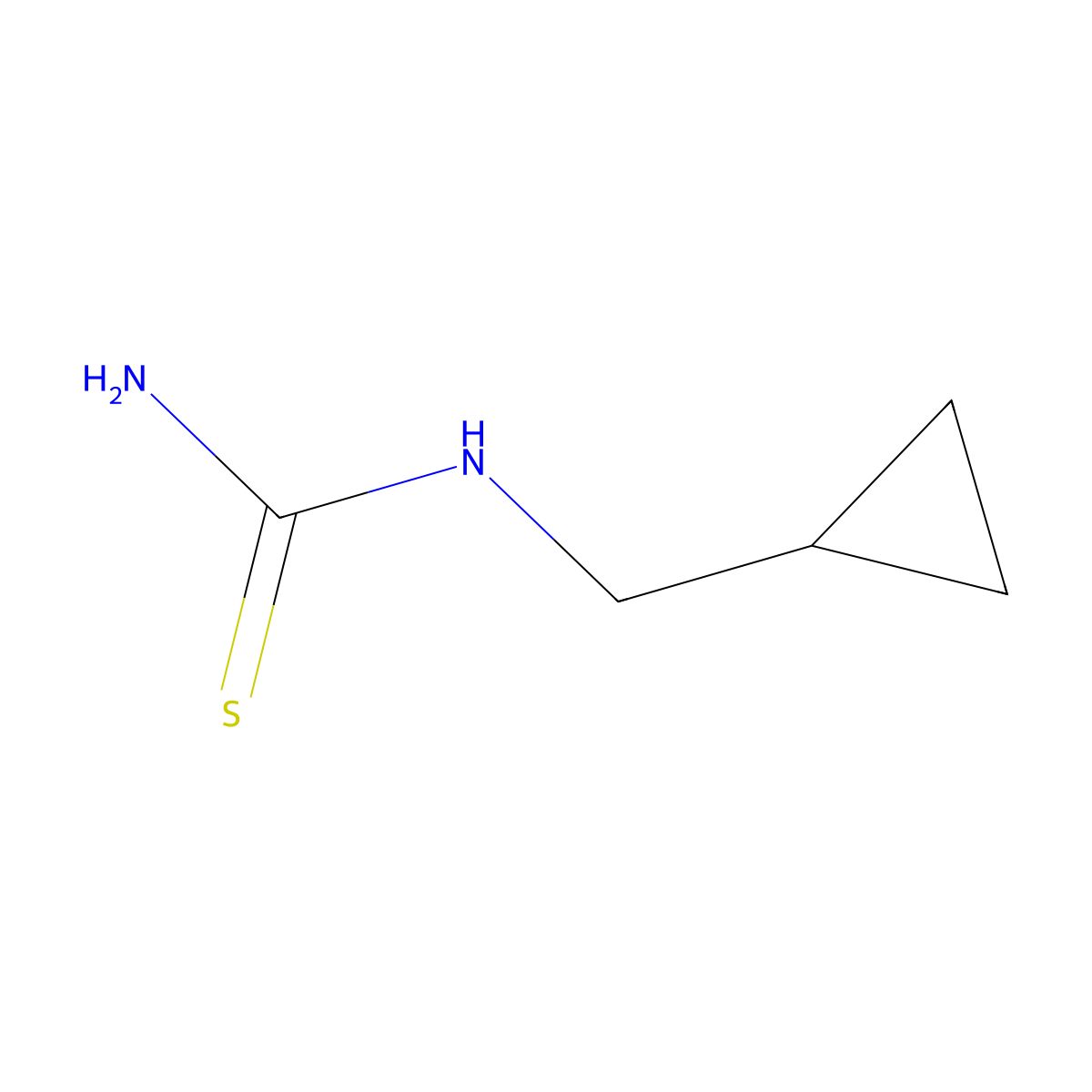(Cyclopropylmethyl)thiourea molecular structure, CAS 618913-44-3