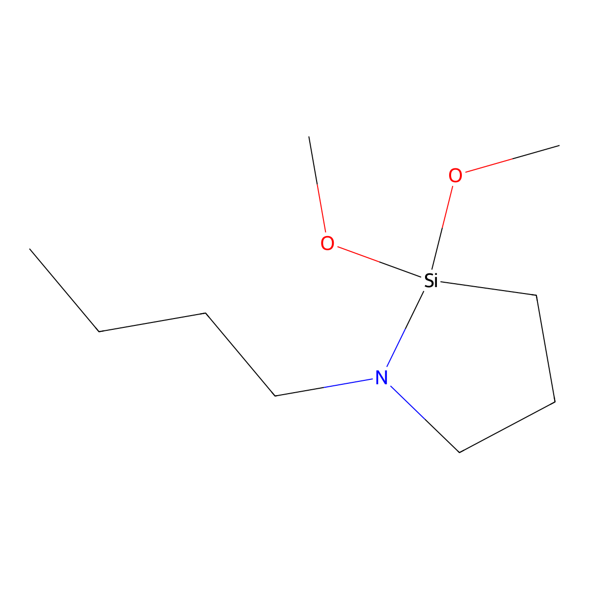 N-n-Butyl-aza-2,2-dimethoxysilacyclopentane molecular structure, CAS 618914-44-6
