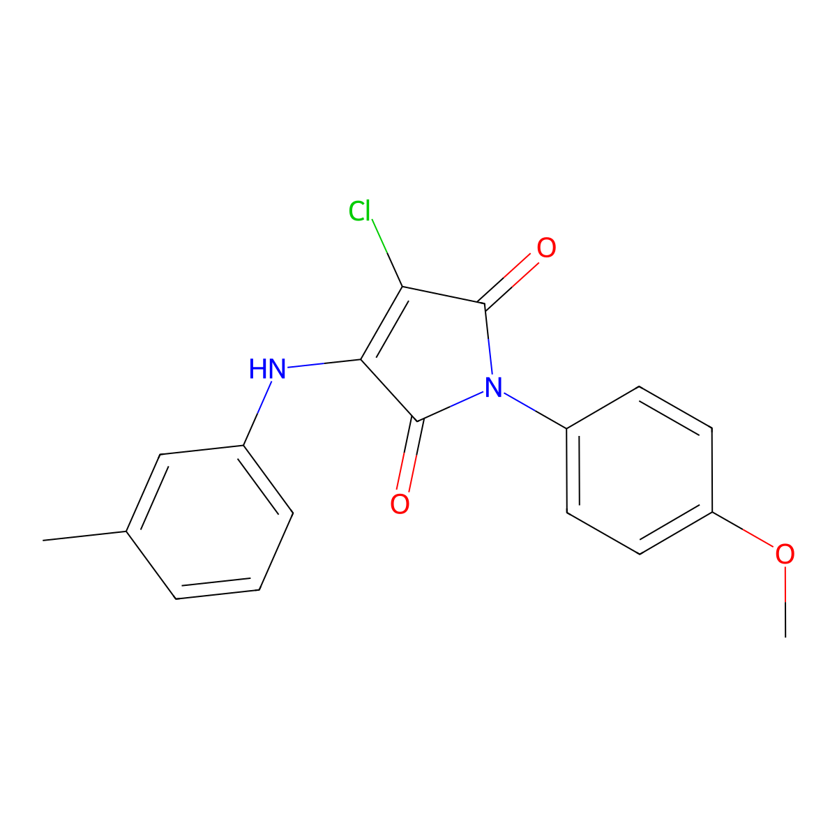3-Chloro-1-(4-methoxyphenyl)-4-[(3-methylphenyl)amino]-1h-pyrrole-2,5-dione molecular structure, CAS 61892-19-1