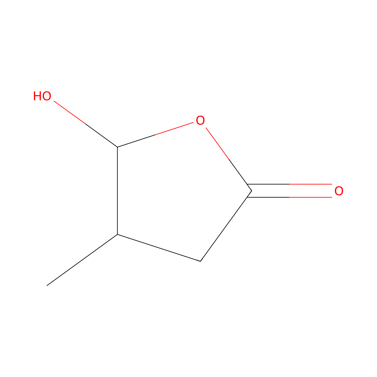 5-Hydroxy-4-methyloxolan-2-one molecular structure, CAS 61892-47-5