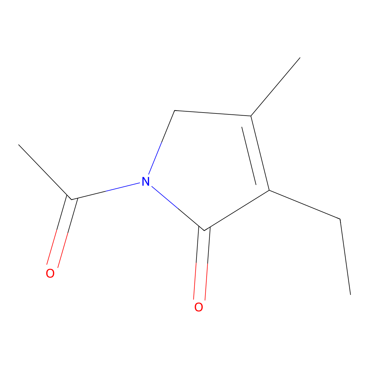 1-Acetyl-3-ethyl-4-methyl-1H-pyrrol-2(5H)-one molecular structure, CAS 61892-80-6