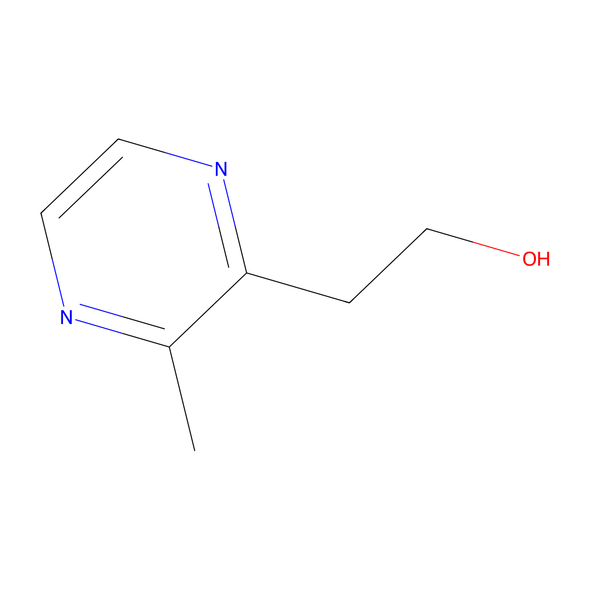 2-(3-Methylpyrazin-2-yl)ethan-1-ol molecular structure, CAS 61892-92-0