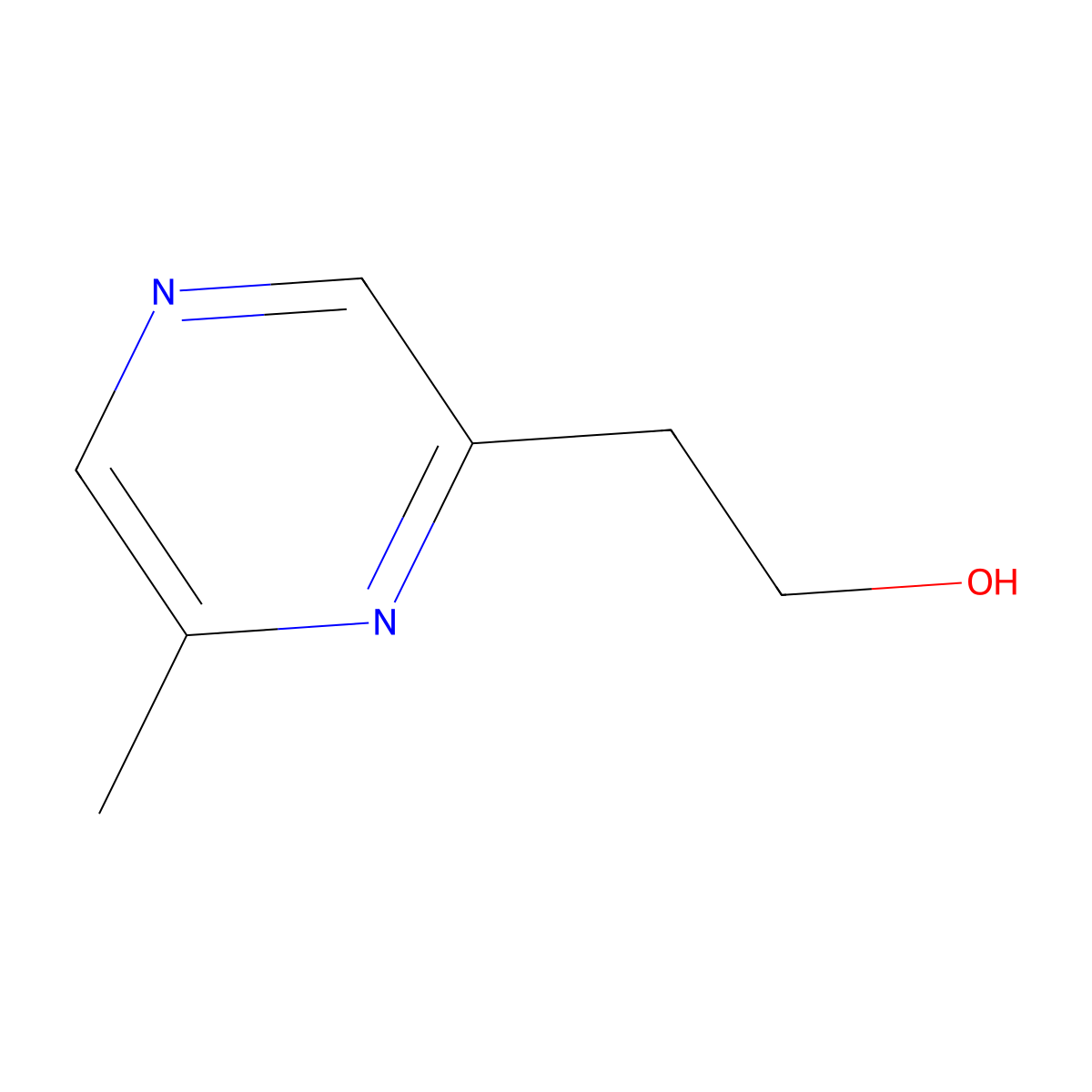 2-(6-Methyl-2-pyrazinyl)ethyl alcohol molecular structure, CAS 61892-93-1