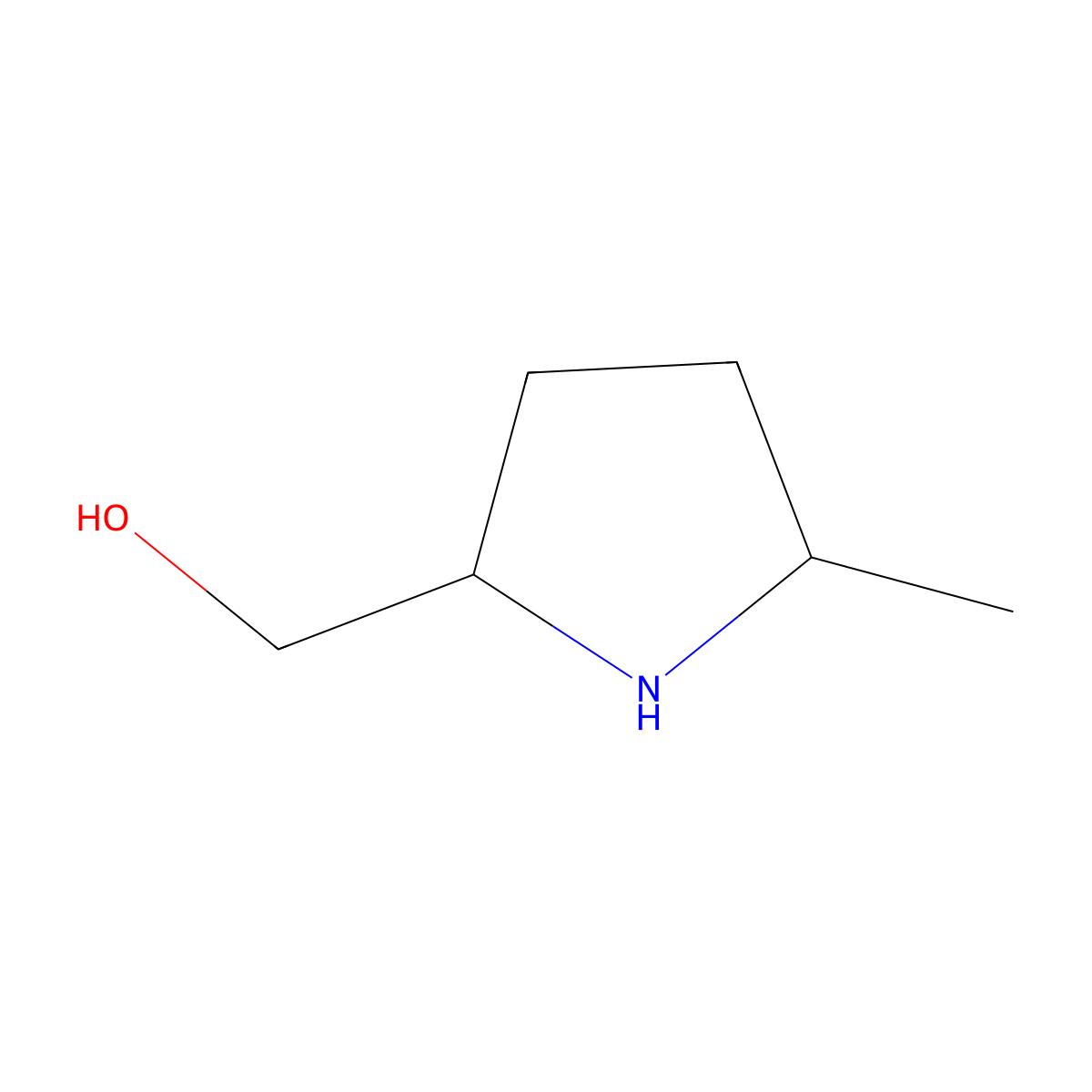 (5-Methylpyrrolidin-2-yl)methanol molecular structure, CAS 61892-97-5