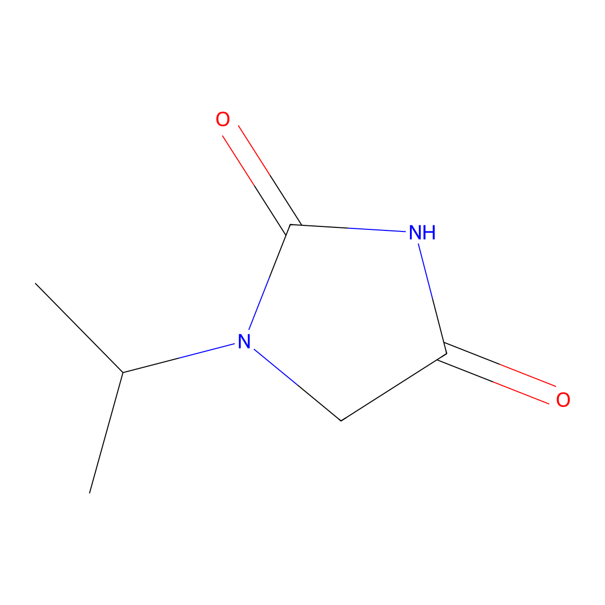 2,4-Imidazolidinedione, 1-(1-methylethyl)- molecular structure, CAS 61893-10-5