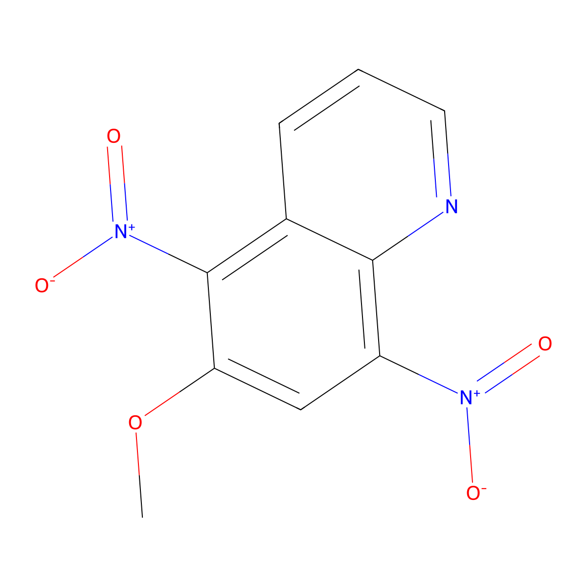 6-Methoxy-5,8-dinitroquinoline molecular structure, CAS 61895-35-0
