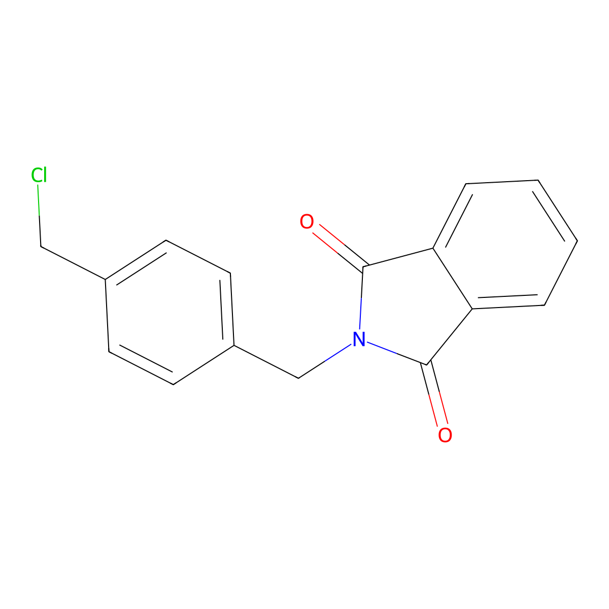2-{[4-(Chloromethyl)phenyl]methyl}-1H-isoindole-1,3(2H)-dione molecular structure, CAS 61895-53-2