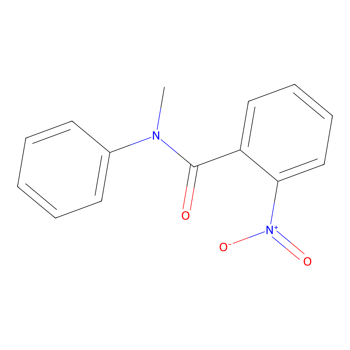 N-methyl-2-nitro-N-phenylbenzamide molecular structure, CAS 61899-13-6