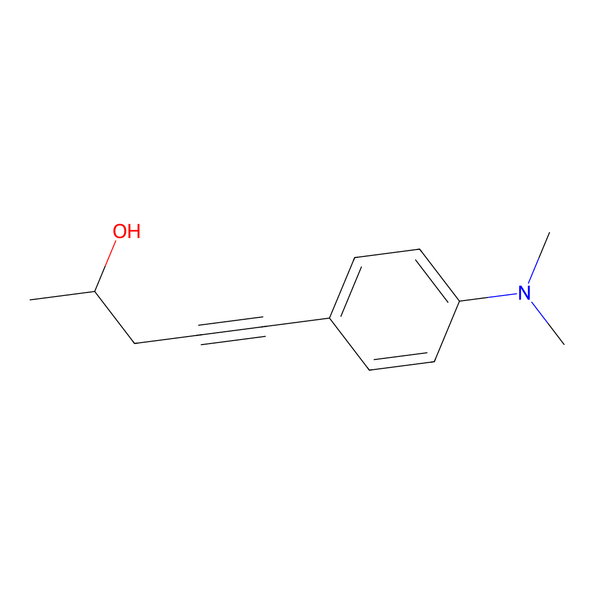 5-[4-(Dimethylamino)phenyl]pent-4-yn-2-ol molecular structure, CAS 61899-22-7