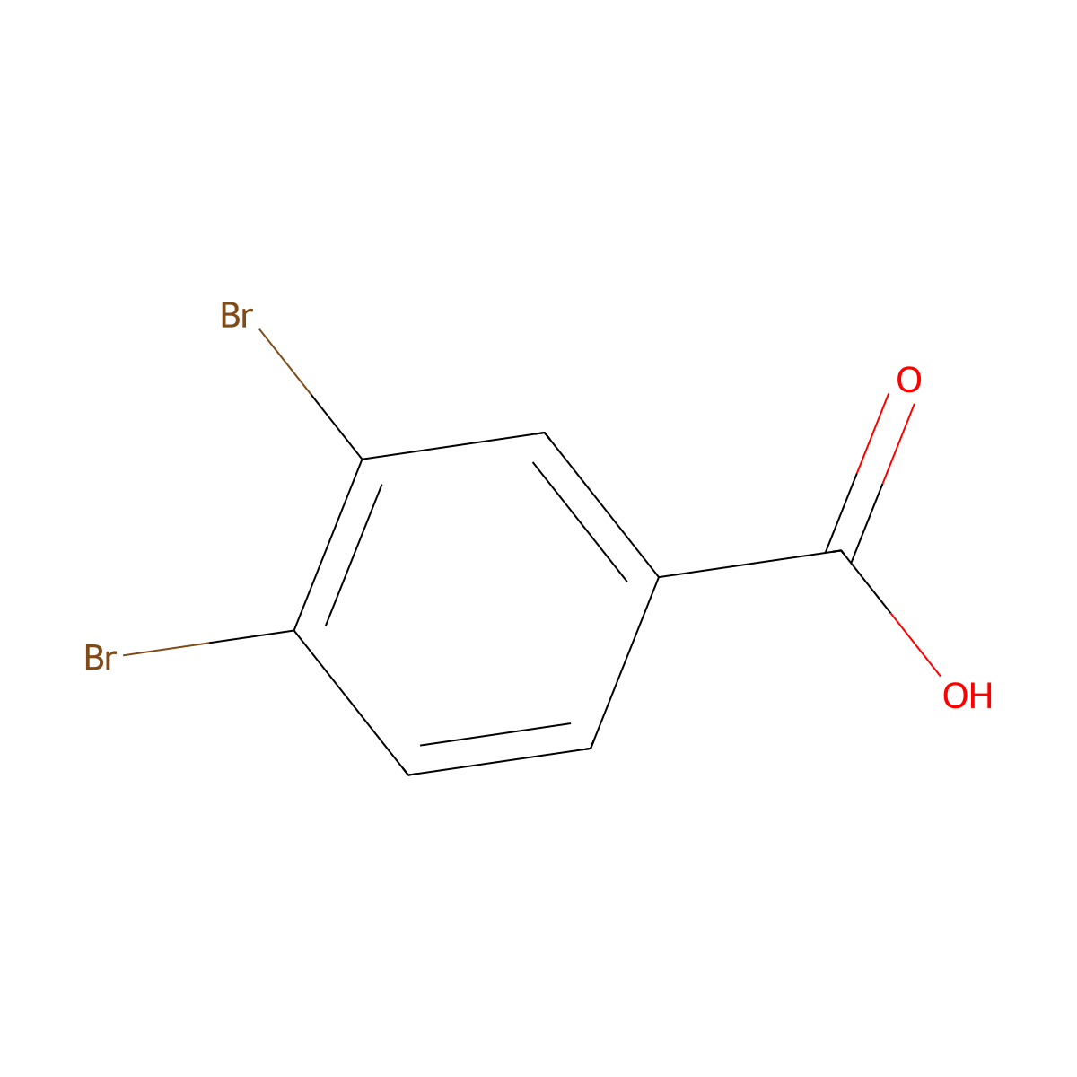 3,4-Dibromobenzoic acid molecular structure, CAS 619-03-4