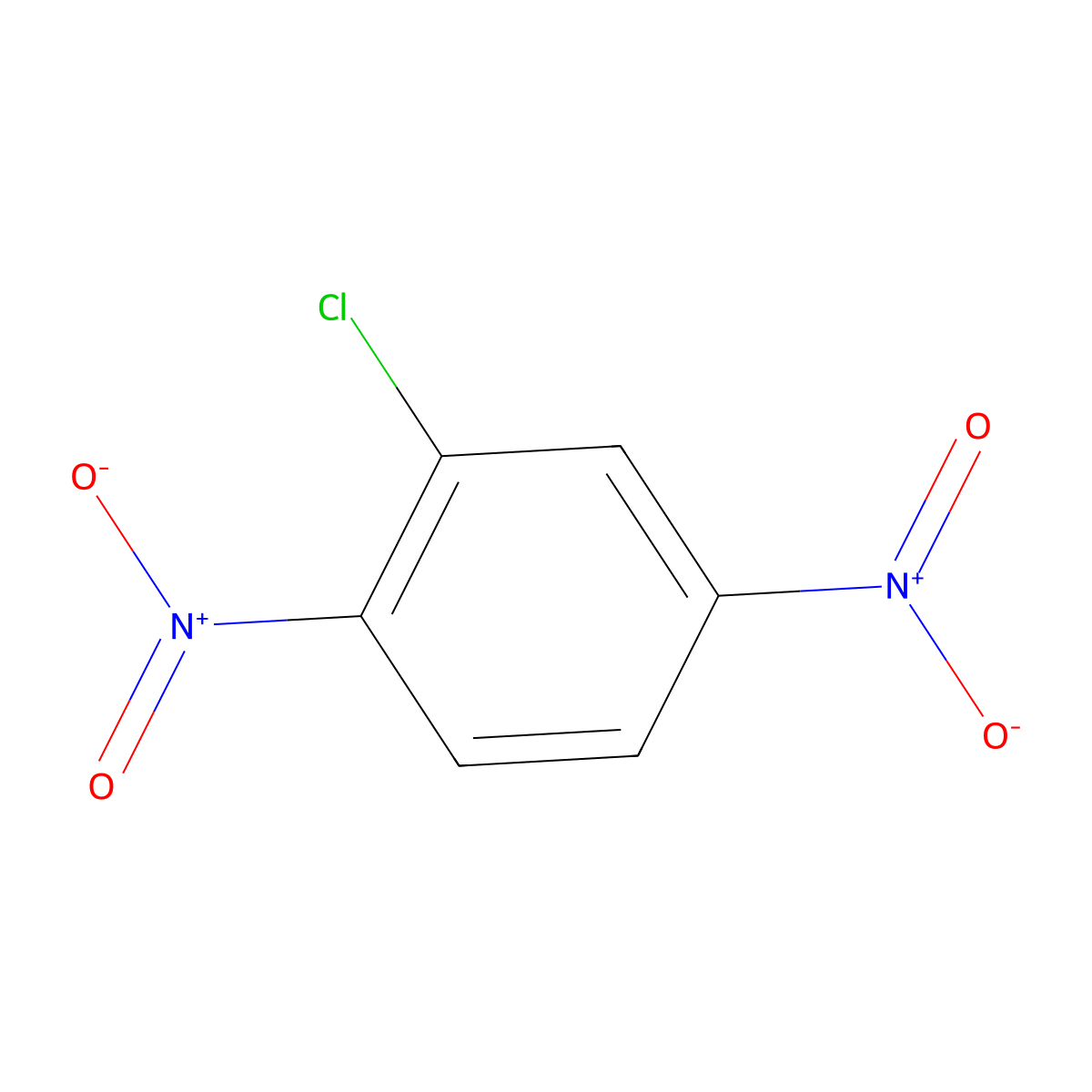 2-Chloro-1,4-dinitrobenzene molecular structure, CAS 619-16-9