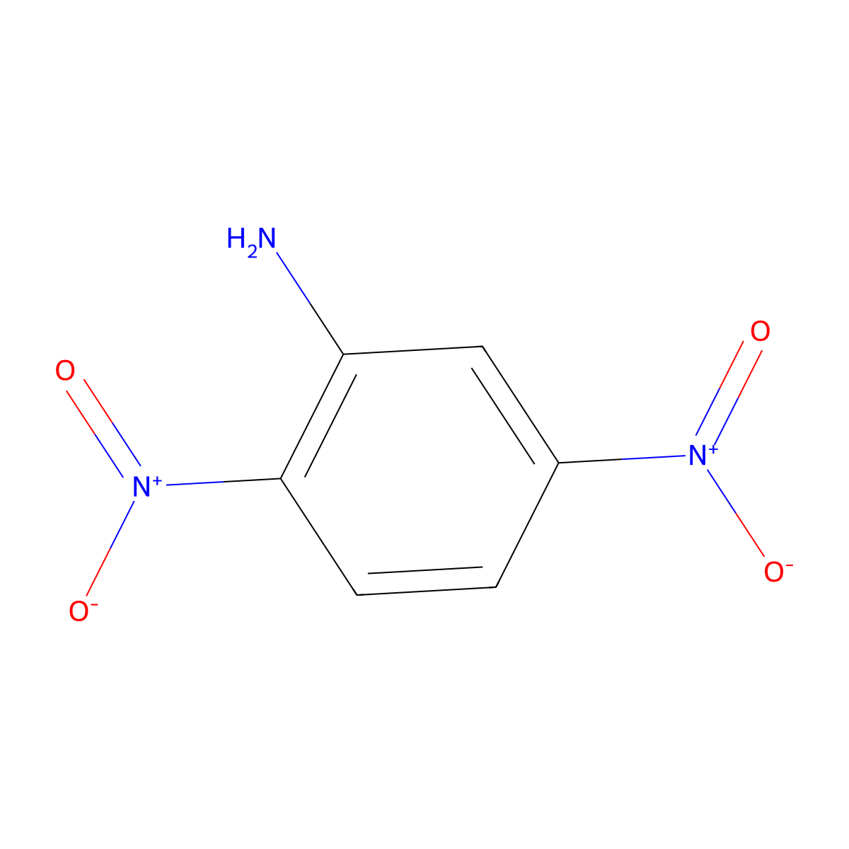 2,5-Dinitroaniline molecular structure, CAS 619-18-1