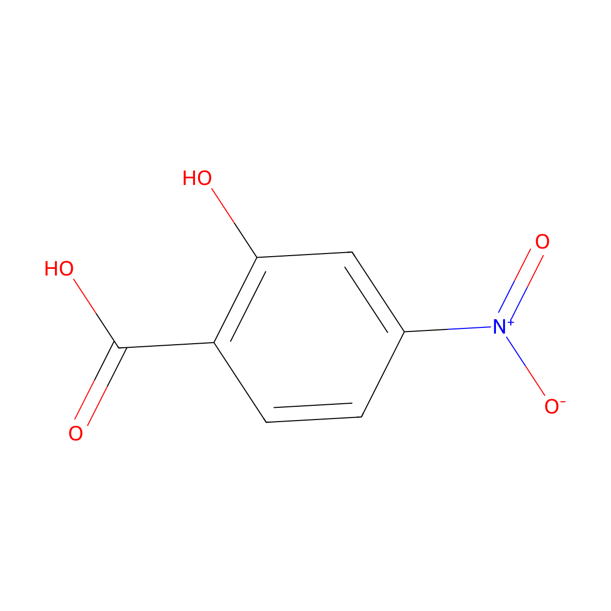 4-Nitrosalicylic acid molecular structure, CAS 619-19-2