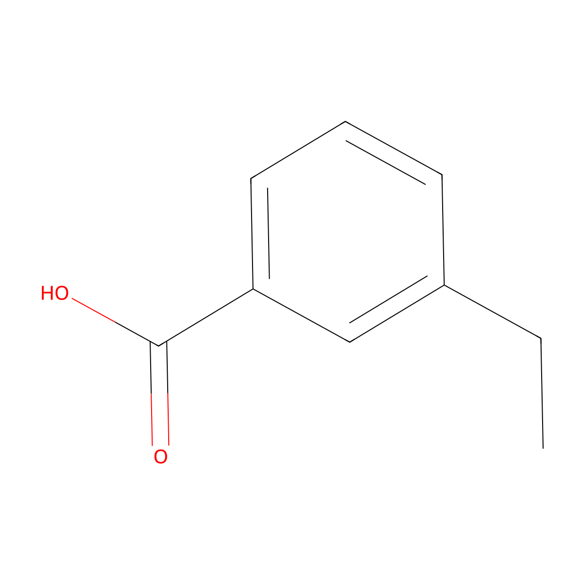 Benzoic acid, 3-ethyl- molecular structure, CAS 619-20-5