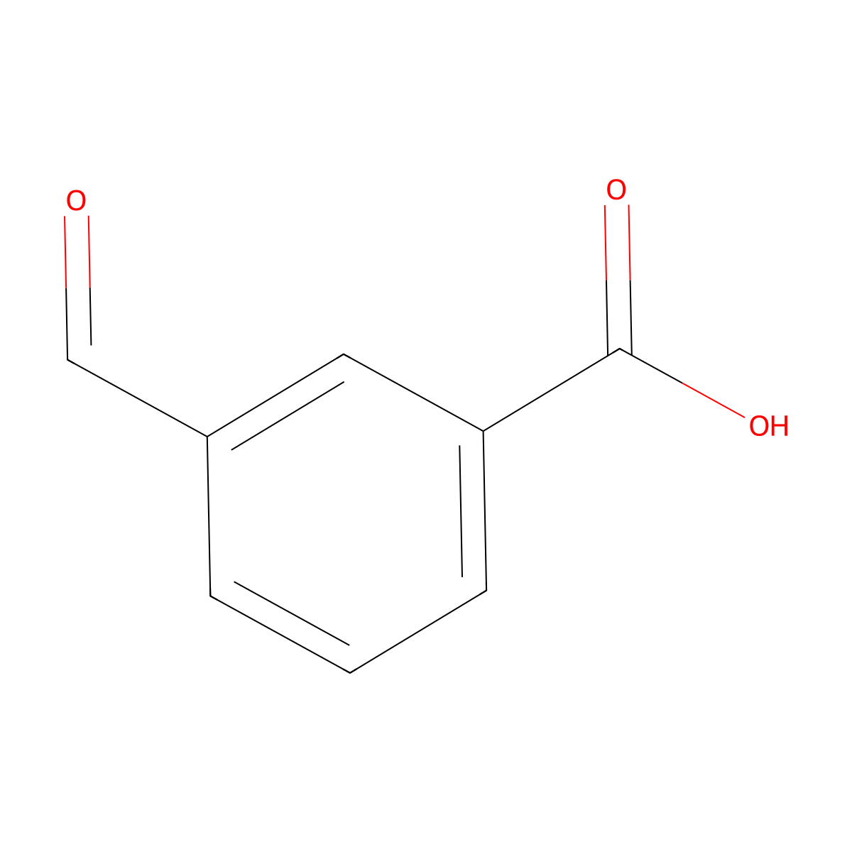 3-Carboxybenzaldehyde molecular structure, CAS 619-21-6