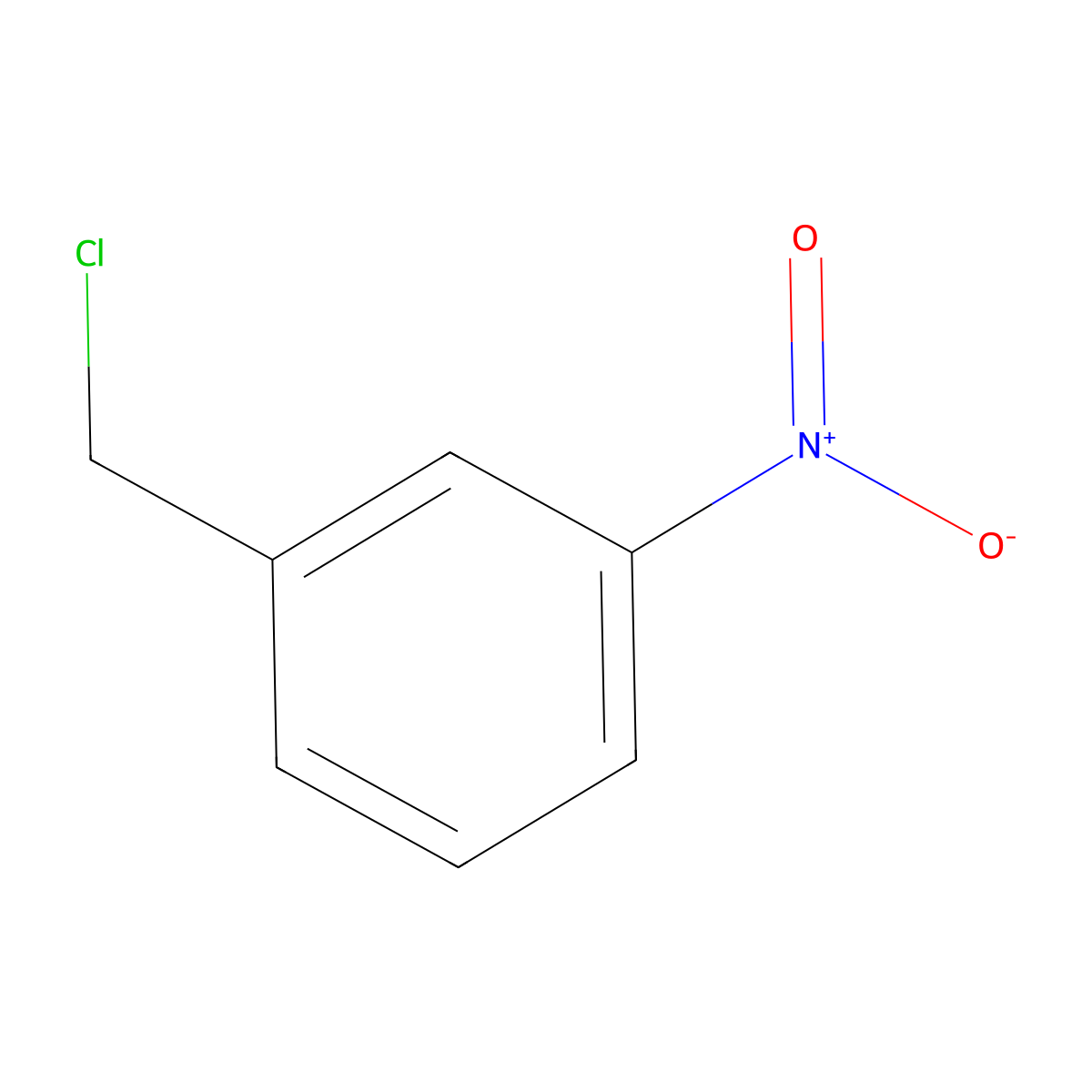 alpha-Chloro-m-nitrotoluene molecular structure, CAS 619-23-8