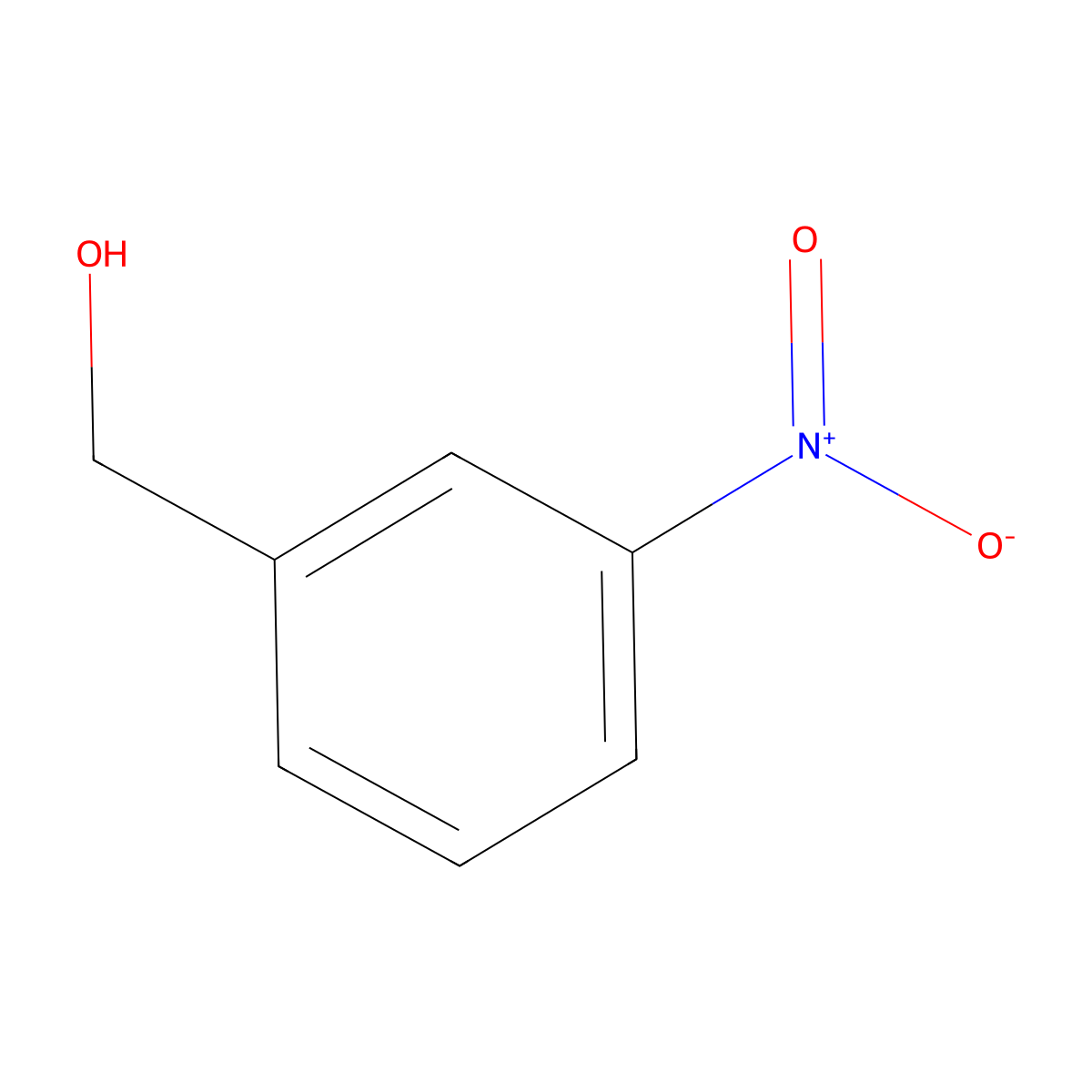 3-Nitrobenzyl alcohol molecular structure, CAS 619-25-0