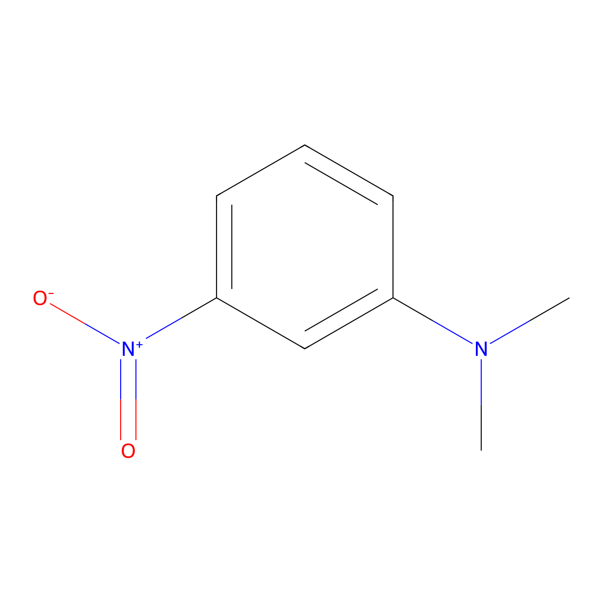 N,N-Dimethyl-3-nitroaniline molecular structure, CAS 619-31-8