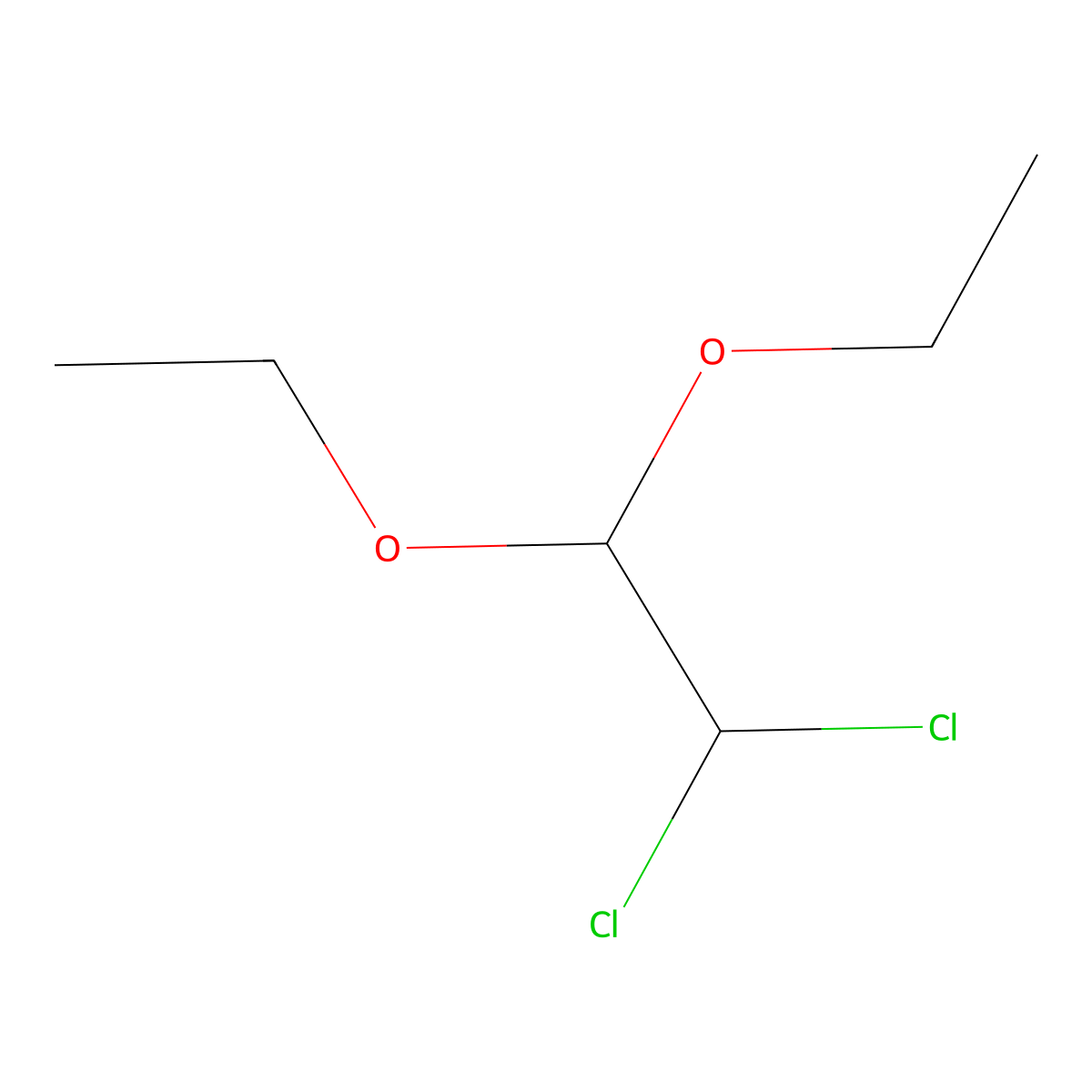 1,1-Dichloro-2,2-diethoxyethane molecular structure, CAS 619-33-0