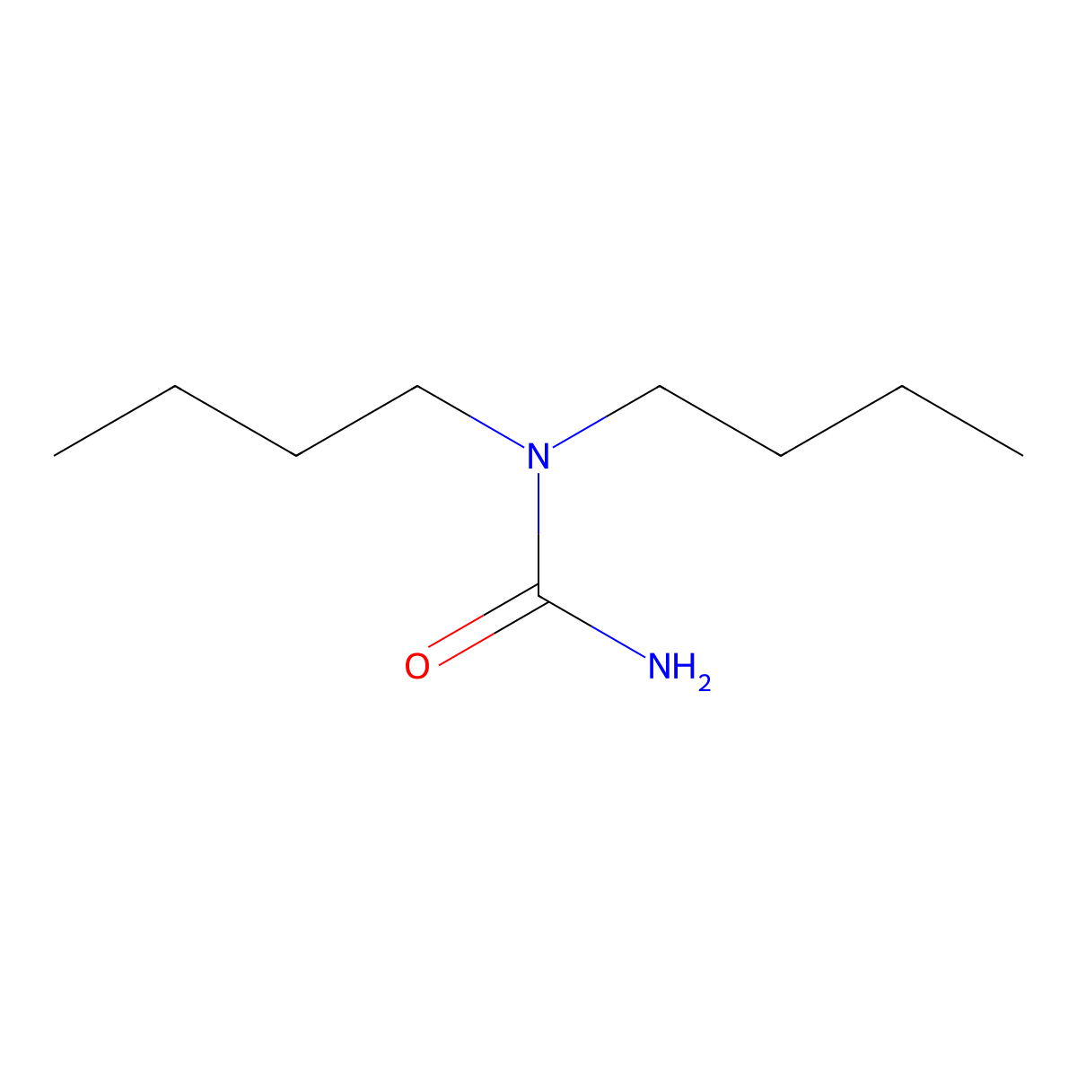 Urea, N,N-dibutyl- molecular structure, CAS 619-37-4