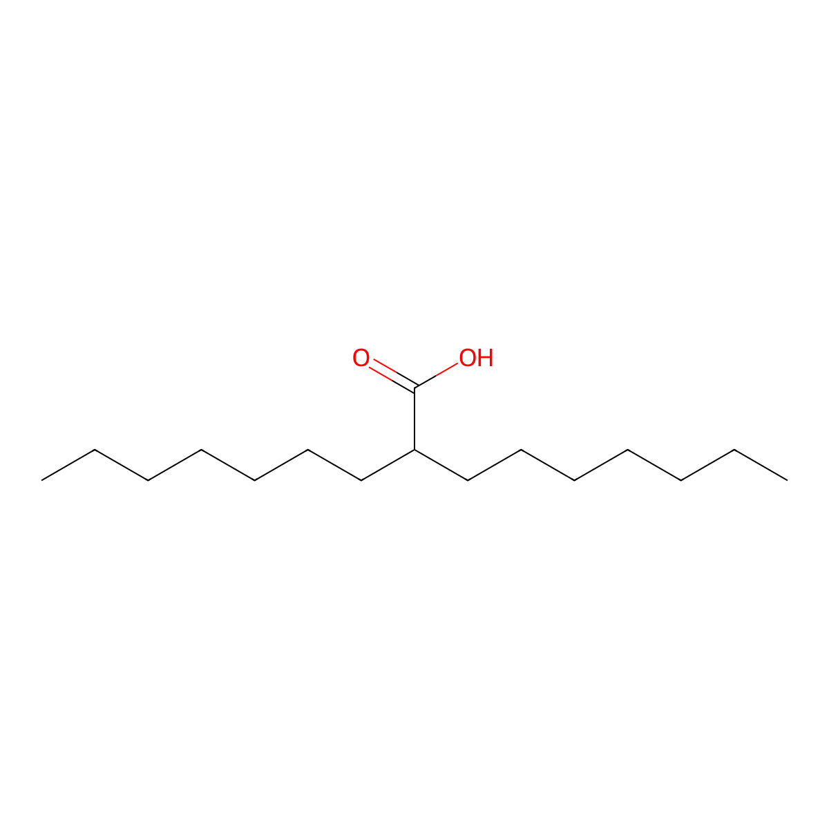 2-Heptylnonanoic acid molecular structure, CAS 619-38-5