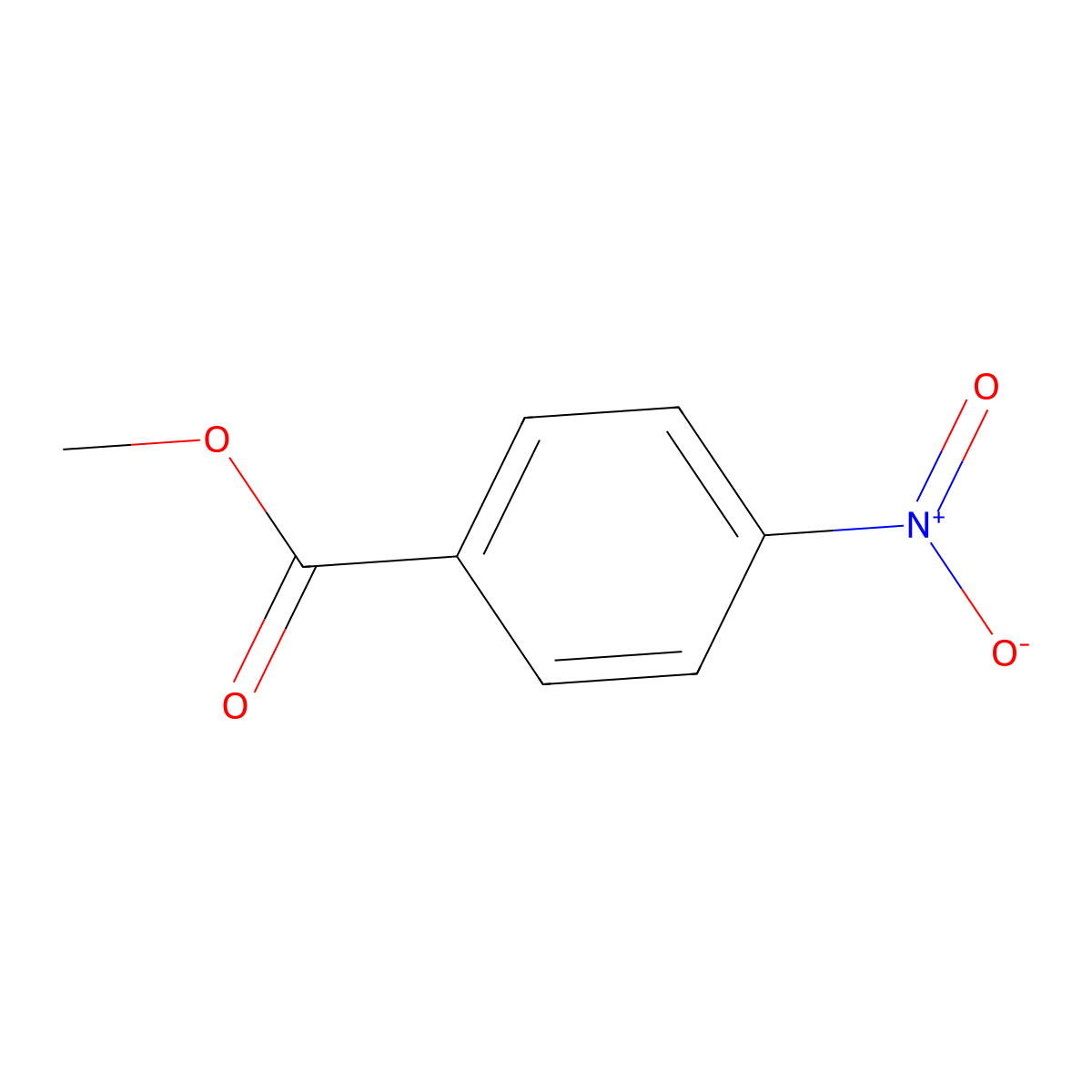 Methyl 4-nitrobenzoate molecular structure, CAS 619-50-1