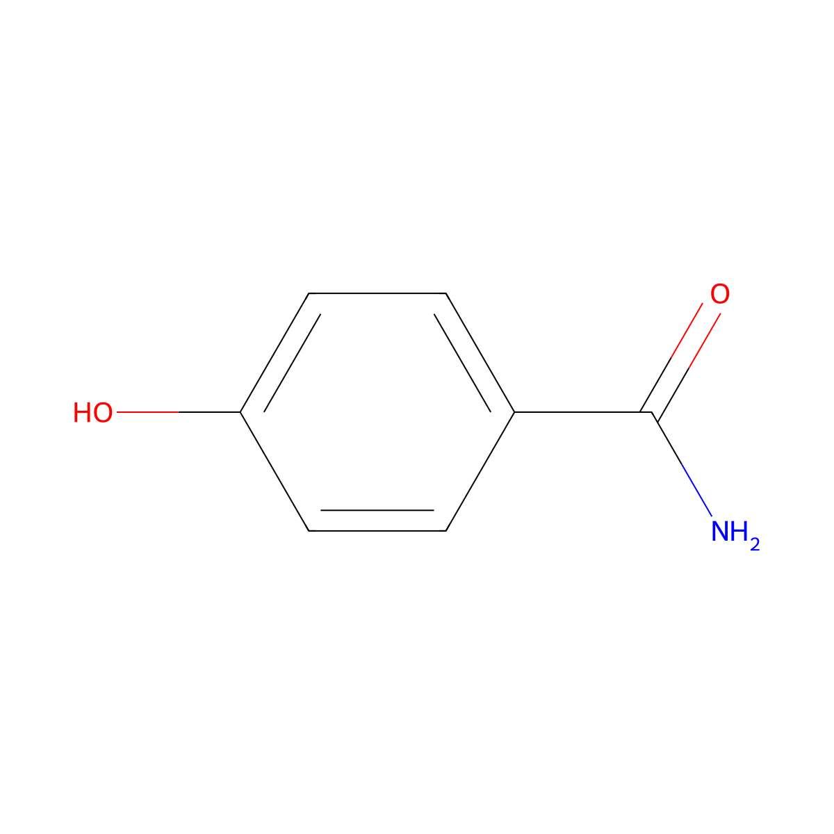 4-Hydroxybenzamide molecular structure, CAS 619-57-8