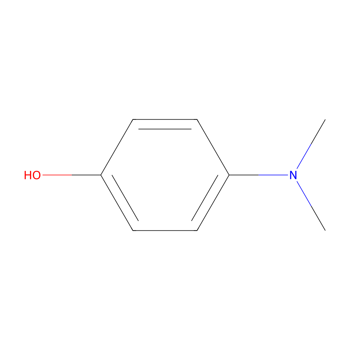 4-(Dimethylamino)phenol molecular structure, CAS 619-60-3
