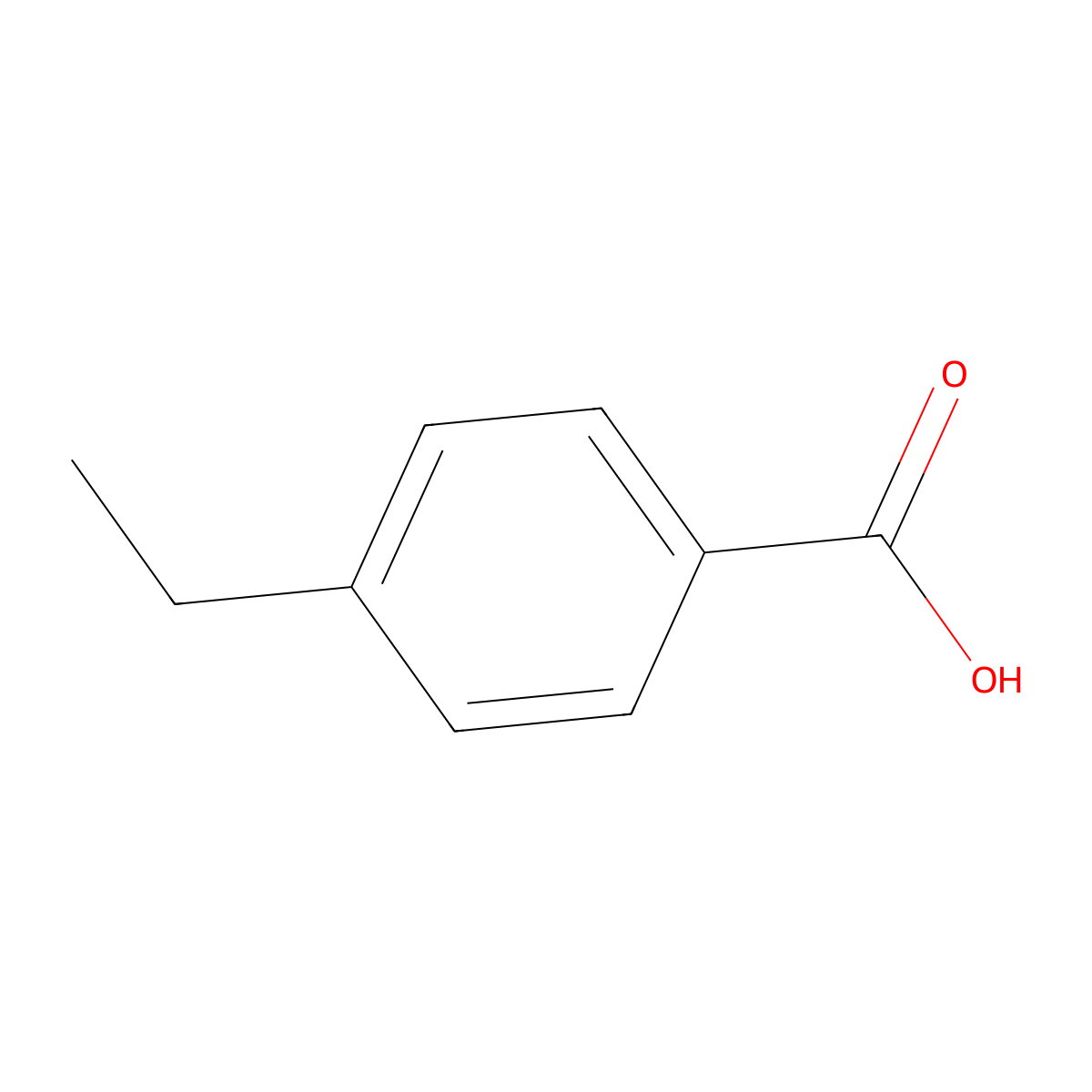4-Ethylbenzoic Acid molecular structure, CAS 619-64-7