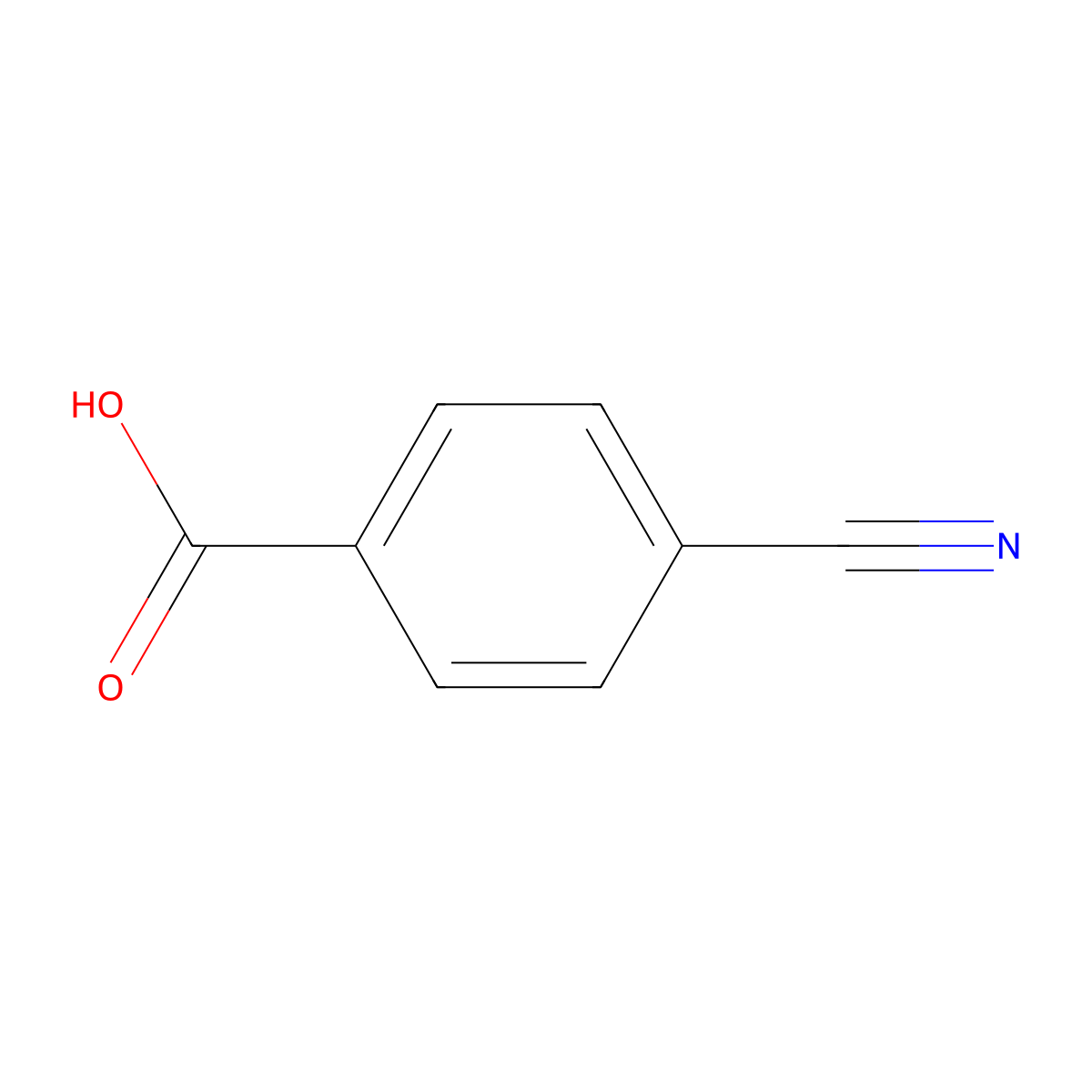 4-Cyanobenzoic acid molecular structure, CAS 619-65-8