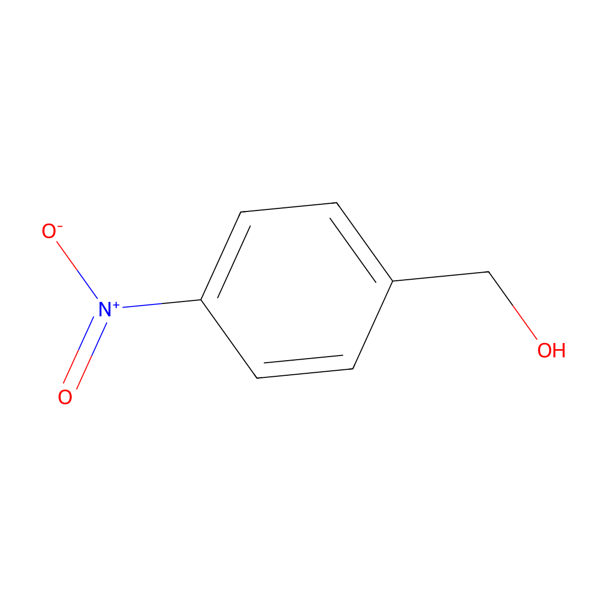 4-Nitrobenzyl alcohol molecular structure, CAS 619-73-8