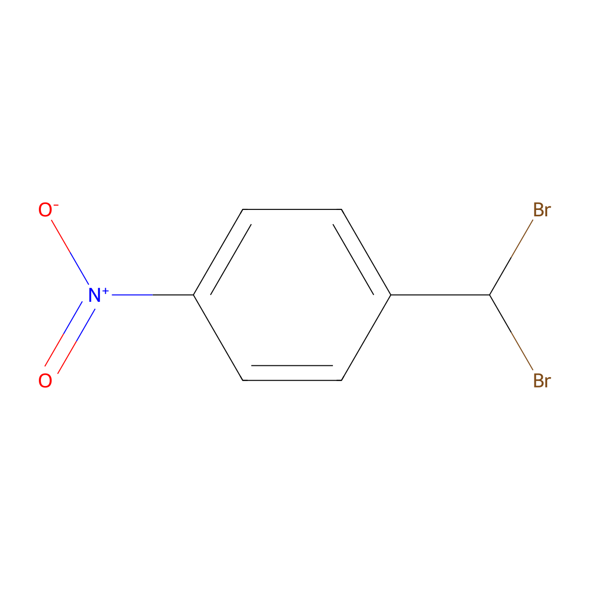 Benzene, 1-(dibromomethyl)-4-nitro- molecular structure, CAS 619-75-0
