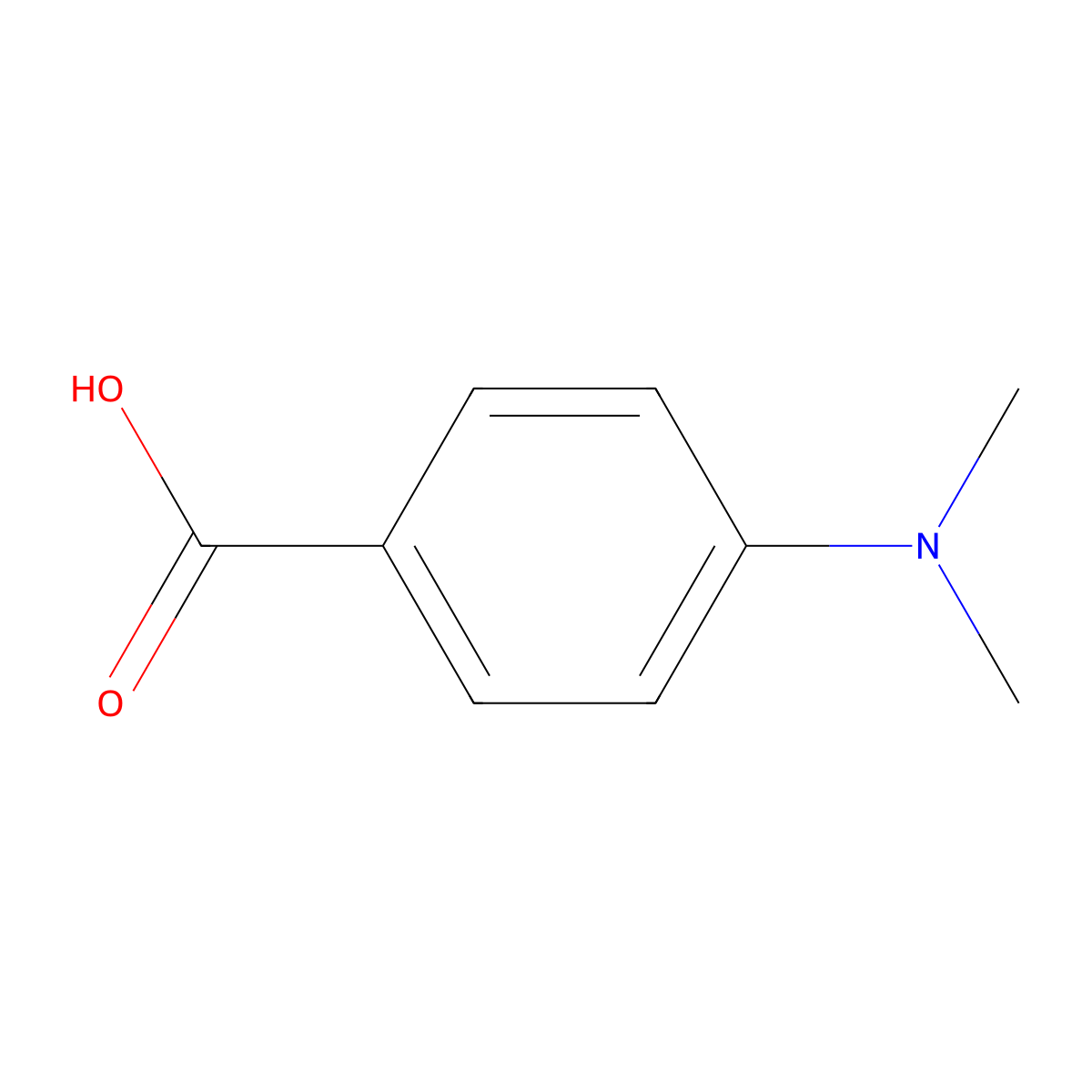 4-(Dimethylamino)benzoic acid molecular structure, CAS 619-84-1