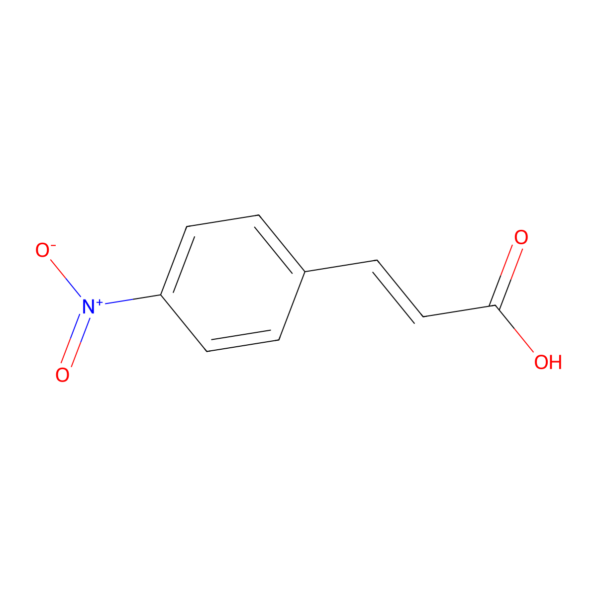 trans-4-Nitrocinnamic acid molecular structure, CAS 619-89-6