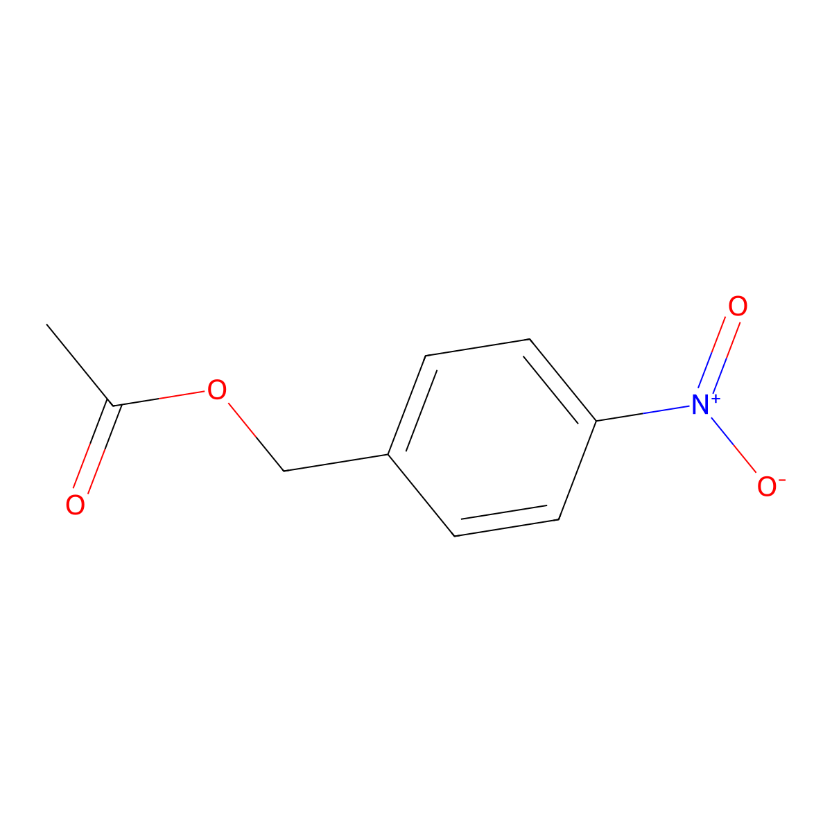 Benzenemethanol, 4-nitro-, 1-acetate molecular structure, CAS 619-90-9