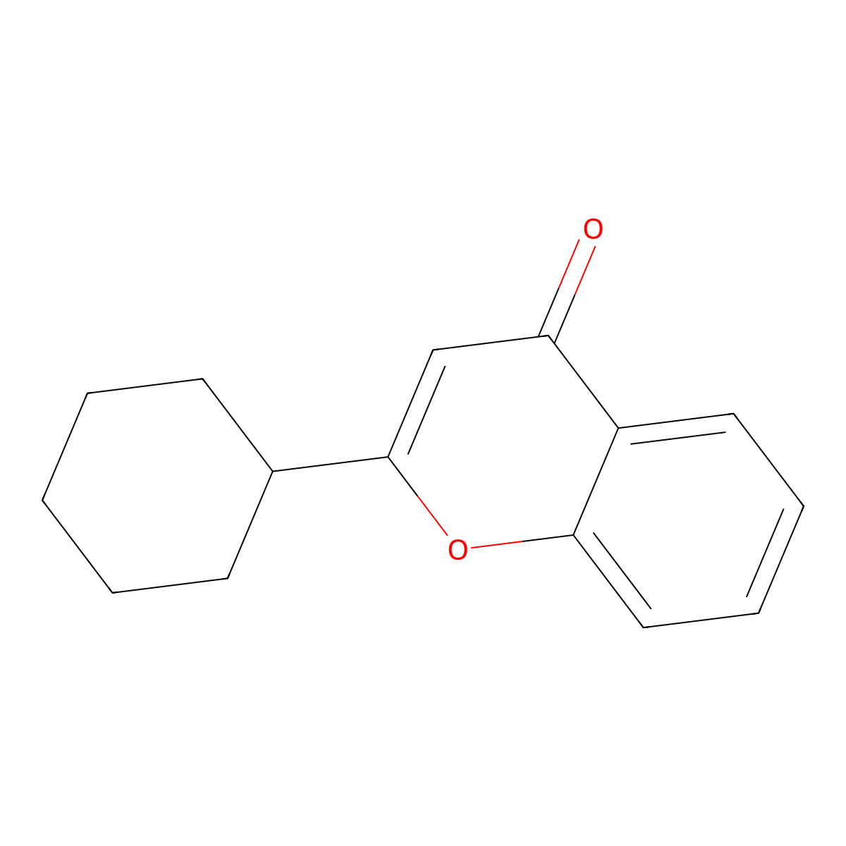 2-Cyclohexyl-4H-1-benzopyran-4-one molecular structure, CAS 6190-73-4