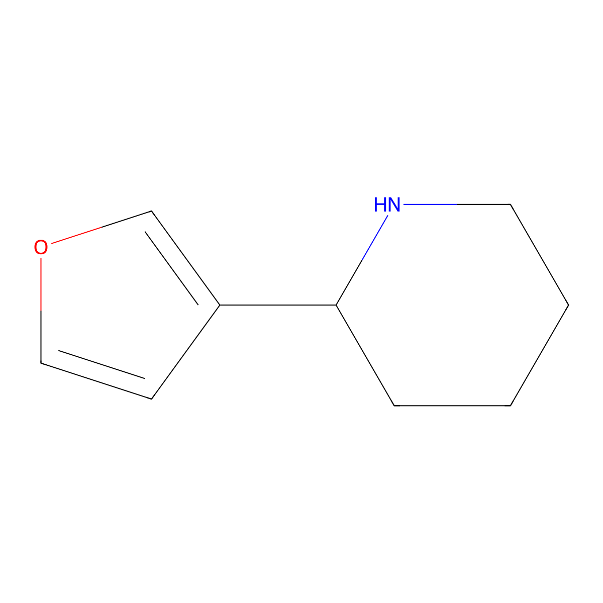 2-(Furan-3-yl)piperidine molecular structure, CAS 61900-33-2