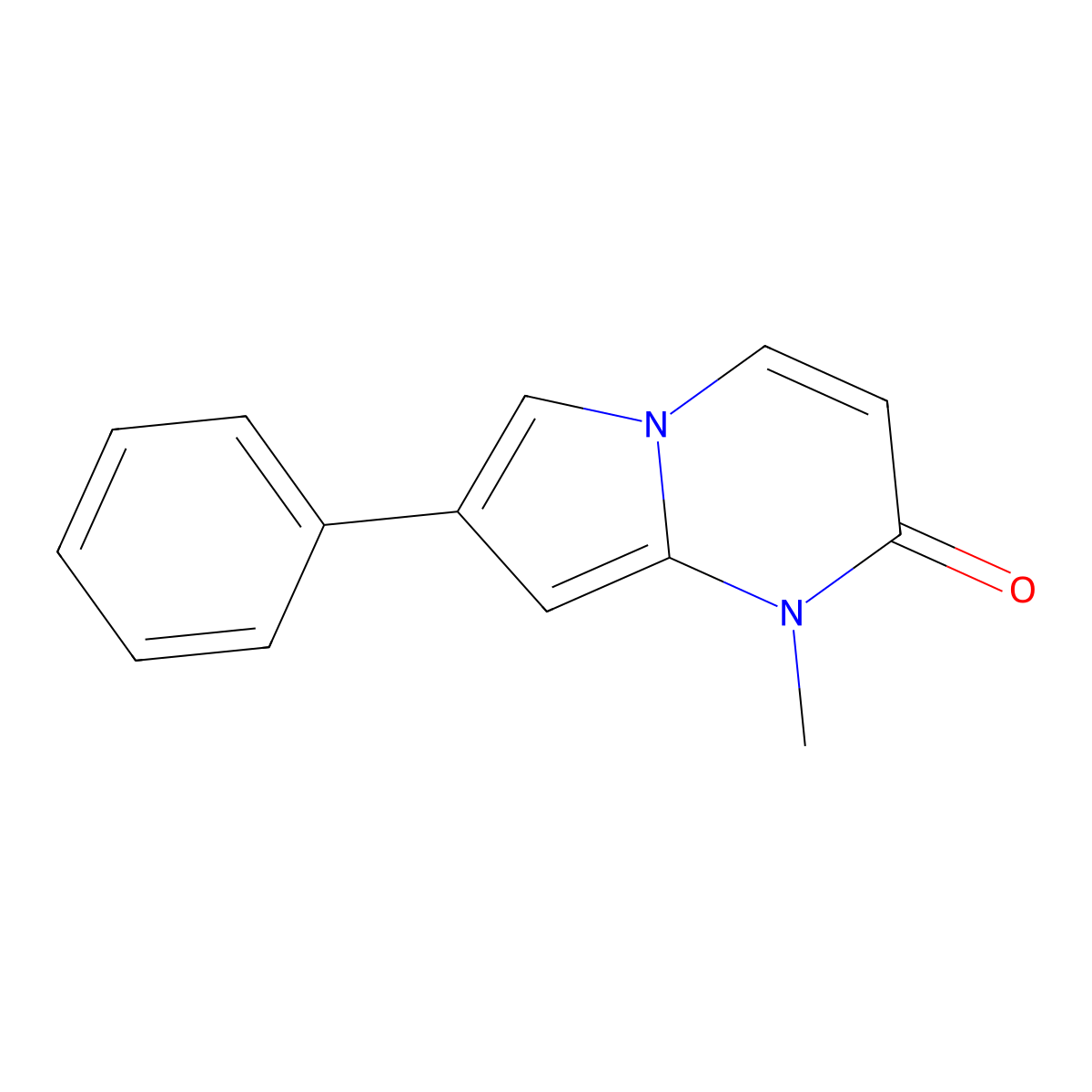 1-Methyl-7-phenylpyrrolo[1,2-a]pyrimidin-2(1H)-one molecular structure, CAS 61900-80-9