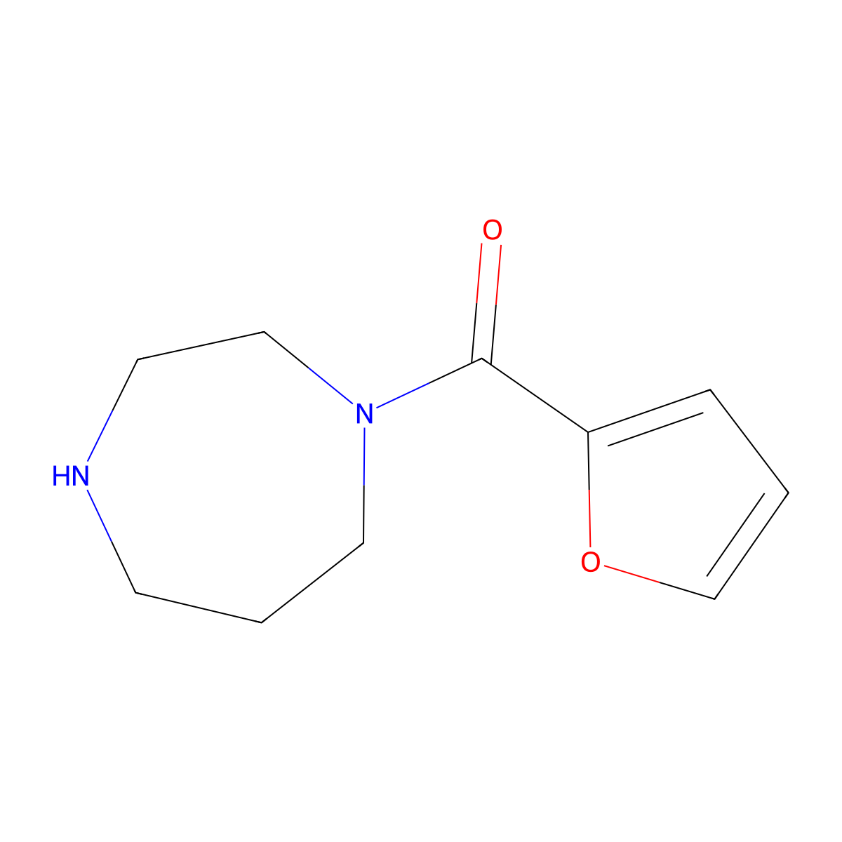 (1,4-Diazepan-1-yl)(furan-2-yl)methanone molecular structure, CAS 61903-13-7