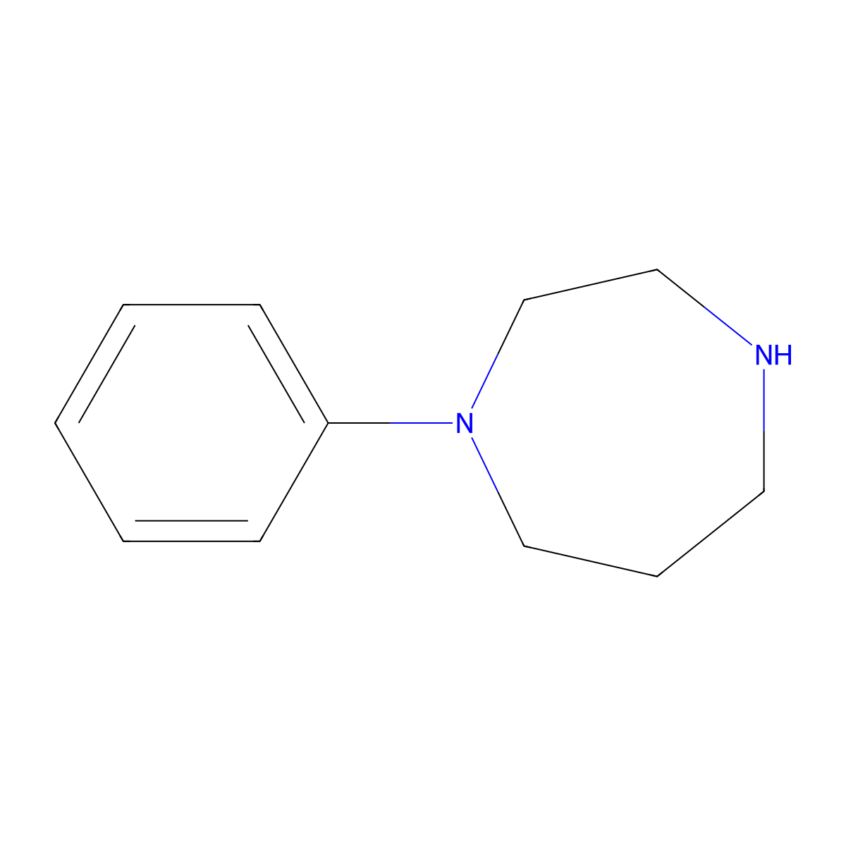 1-Phenyl-1,4-diazepane molecular structure, CAS 61903-27-3