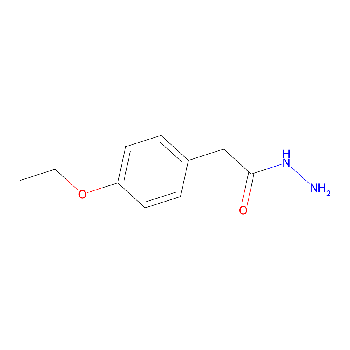 2-(4-Ethoxyphenyl)acetohydrazide molecular structure, CAS 61904-55-0