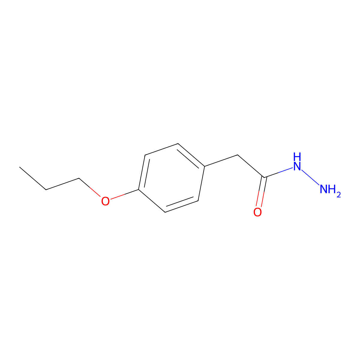 4-Propoxybenzeneacetic acid hydrazide molecular structure, CAS 61904-56-1