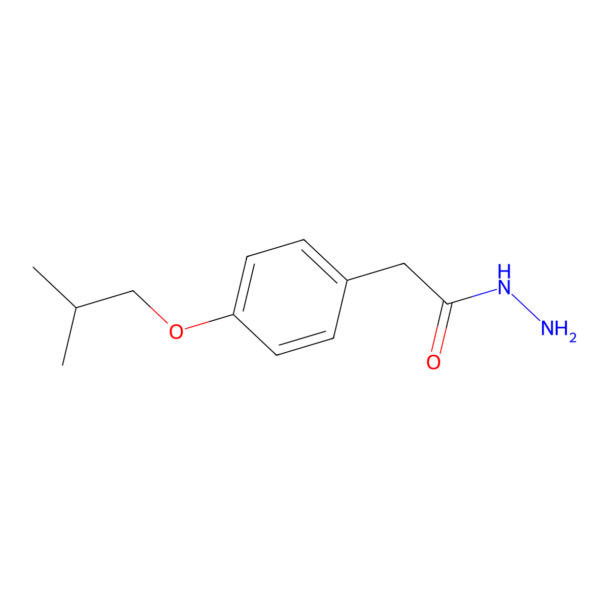2-[4-(2-Methylpropoxy)phenyl]acetohydrazide molecular structure, CAS 61904-59-4