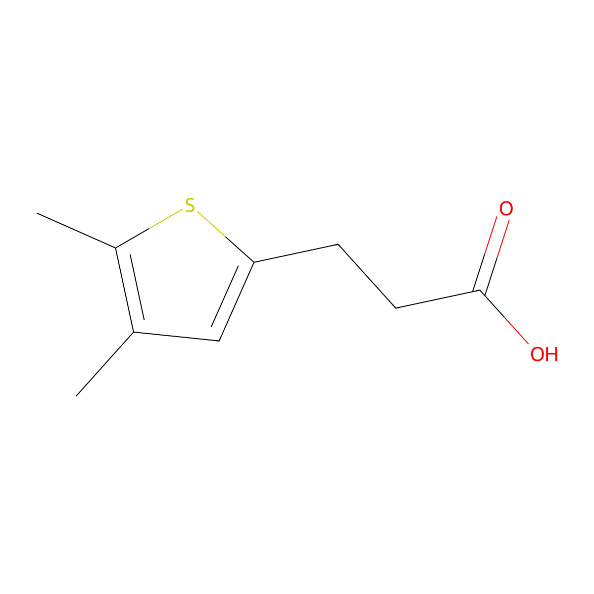 3-(4,5-Dimethylthiophen-2-yl)propanoic acid molecular structure, CAS 6191-05-5