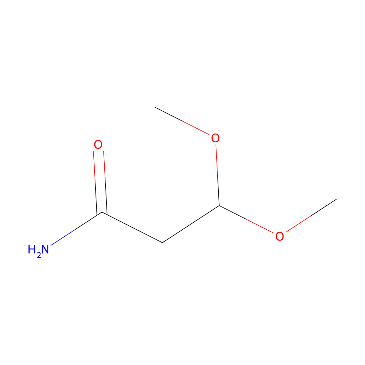 3,3-Dimethoxypropanamide molecular structure, CAS 6191-92-0